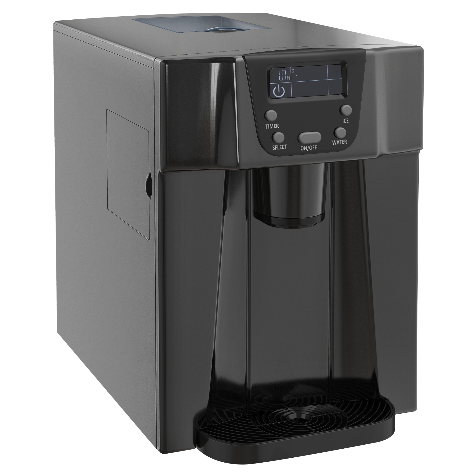 Ice Maker Machine and Water Dispenser, Counter Top Ice Cube Maker for Home with 3L Tank, Adjustable Cube Size, 9 Ice Cubes per 6-10 Minutes, No 