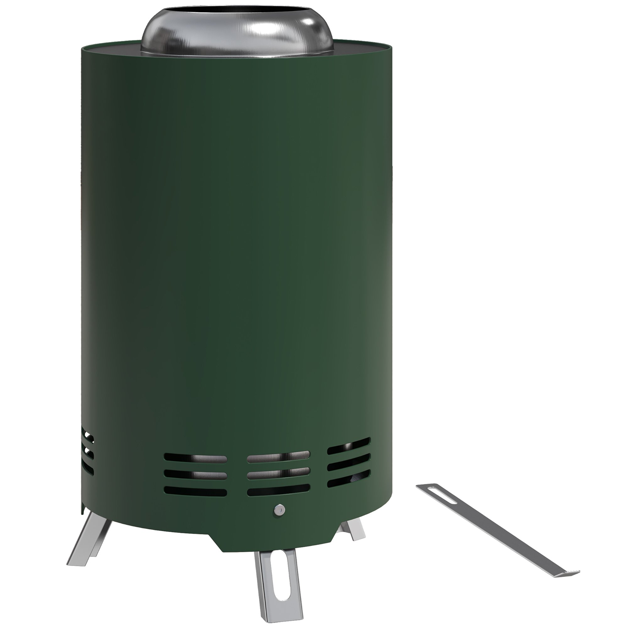 SUNVISTA 16cm Smokeless Fire Pit, Portable Stainless Steel Tabletop Firepit for Wood/Pellets, Green