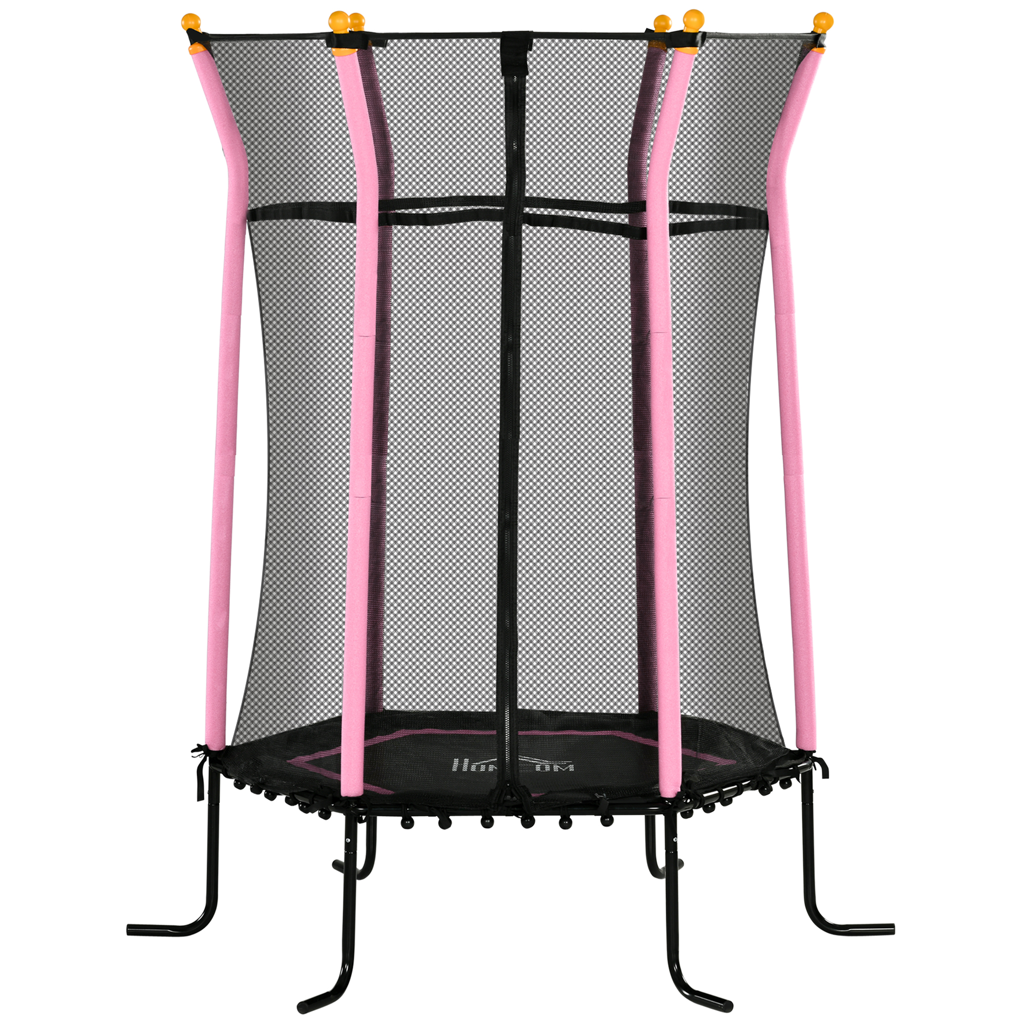HERON Kids Trampoline Mini Bouncer with Enclosure Safety Net For Ages 3-10 Years - Pink
