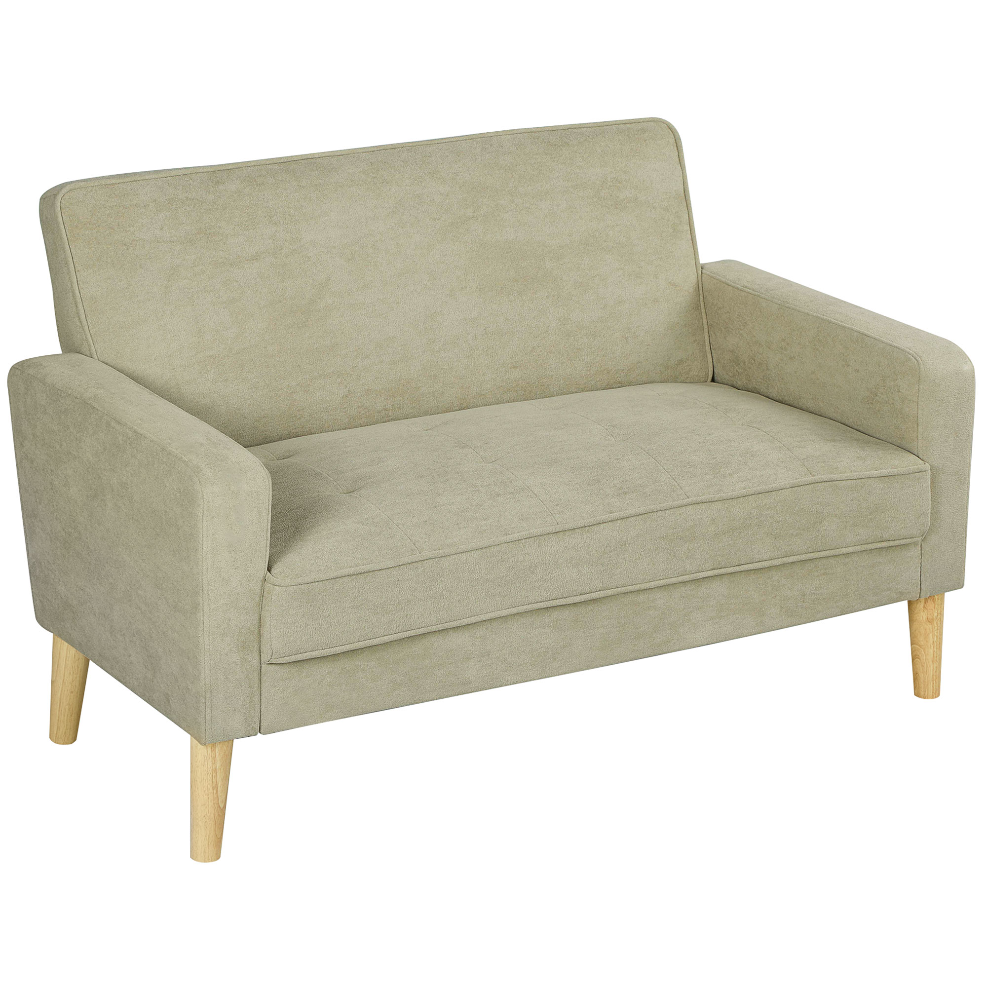 HERON Two Seater Velvet Feel Sofa - Beige