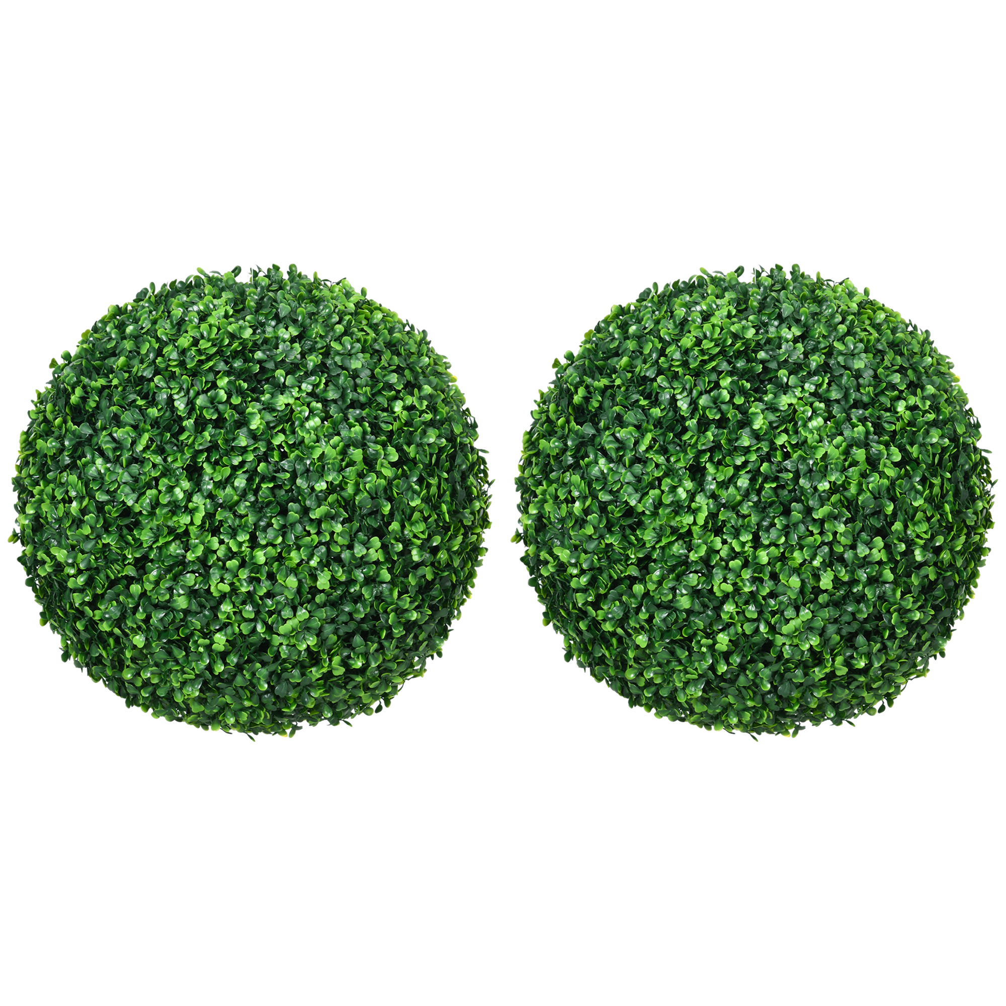 Scott Set of 2 Artificial Topiary Balls Faux Boxwood Balls for Decoration - Green