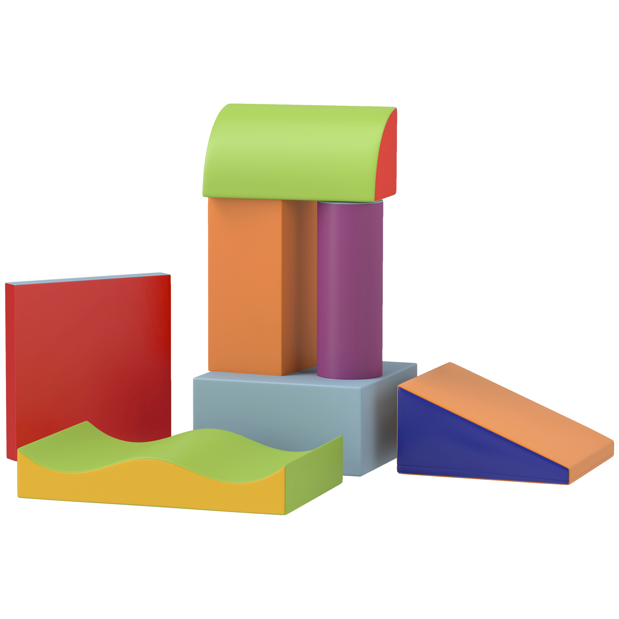 Scott 7 Piece Soft Play Set for Toddlers Aged 1-3 Years - Multicoloured