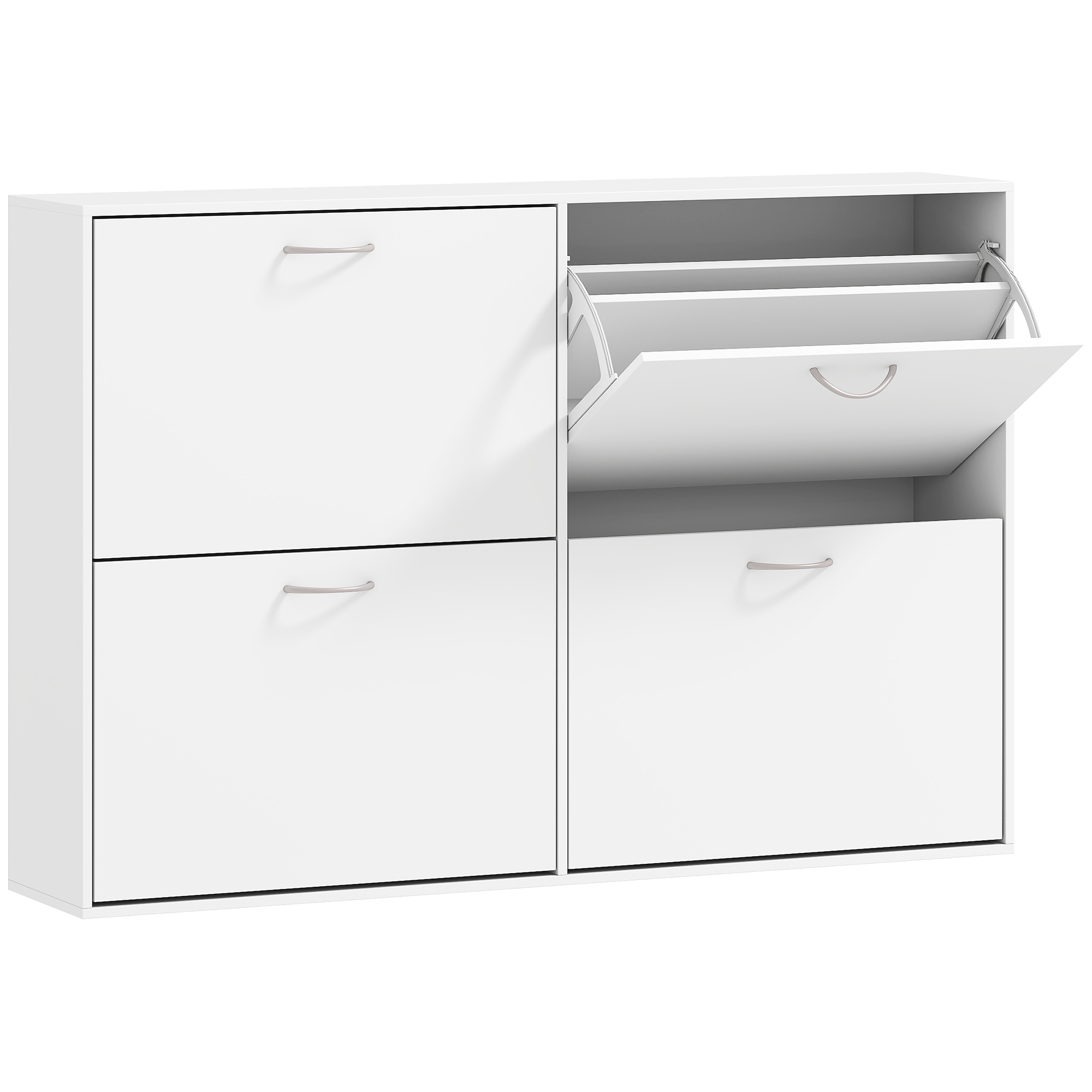 Shoe Cabinet, 120Lx24Wx81H cm, Particle Board-White
