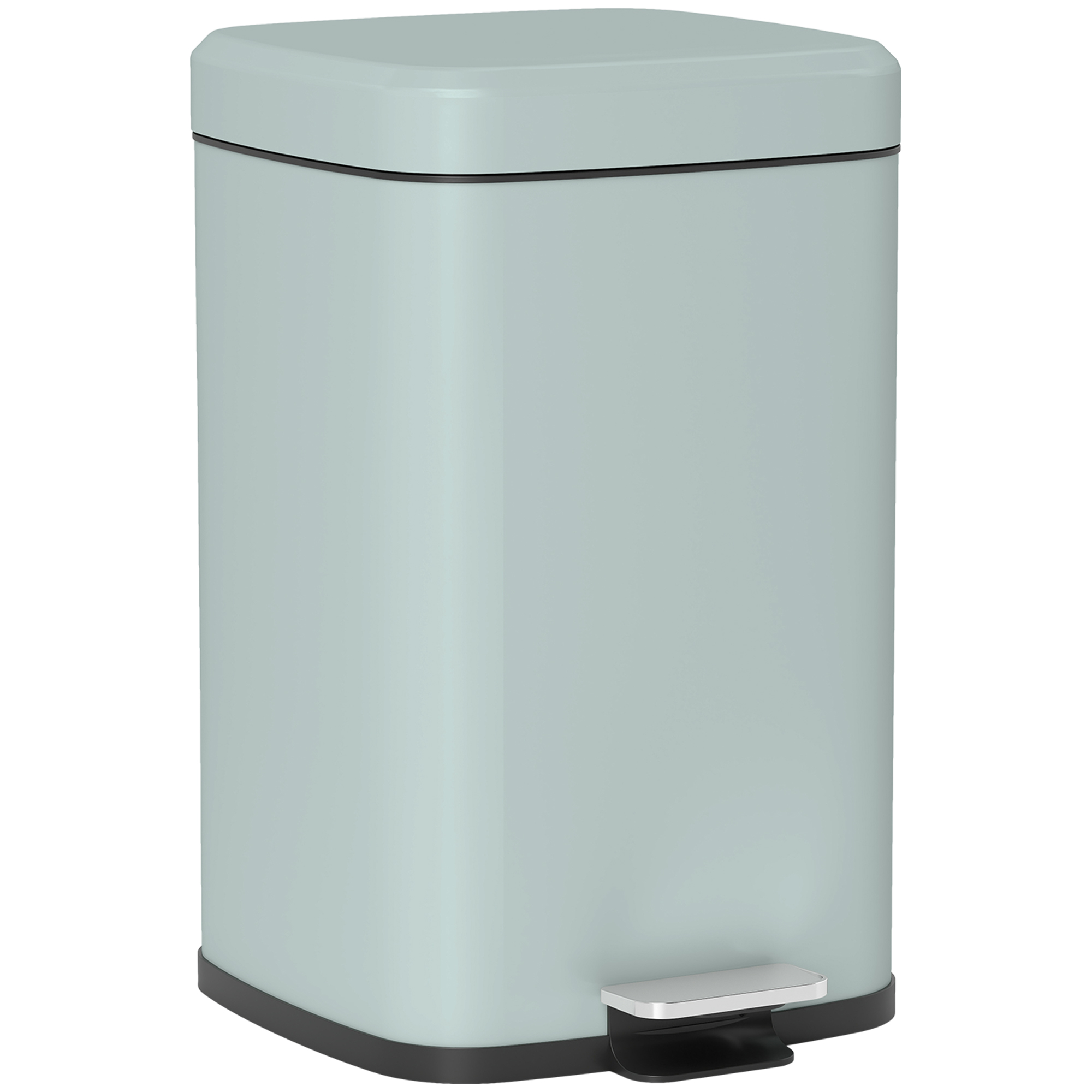 HERON 20L Modern Boxy Metal Home Kitchen Bin - Light Green