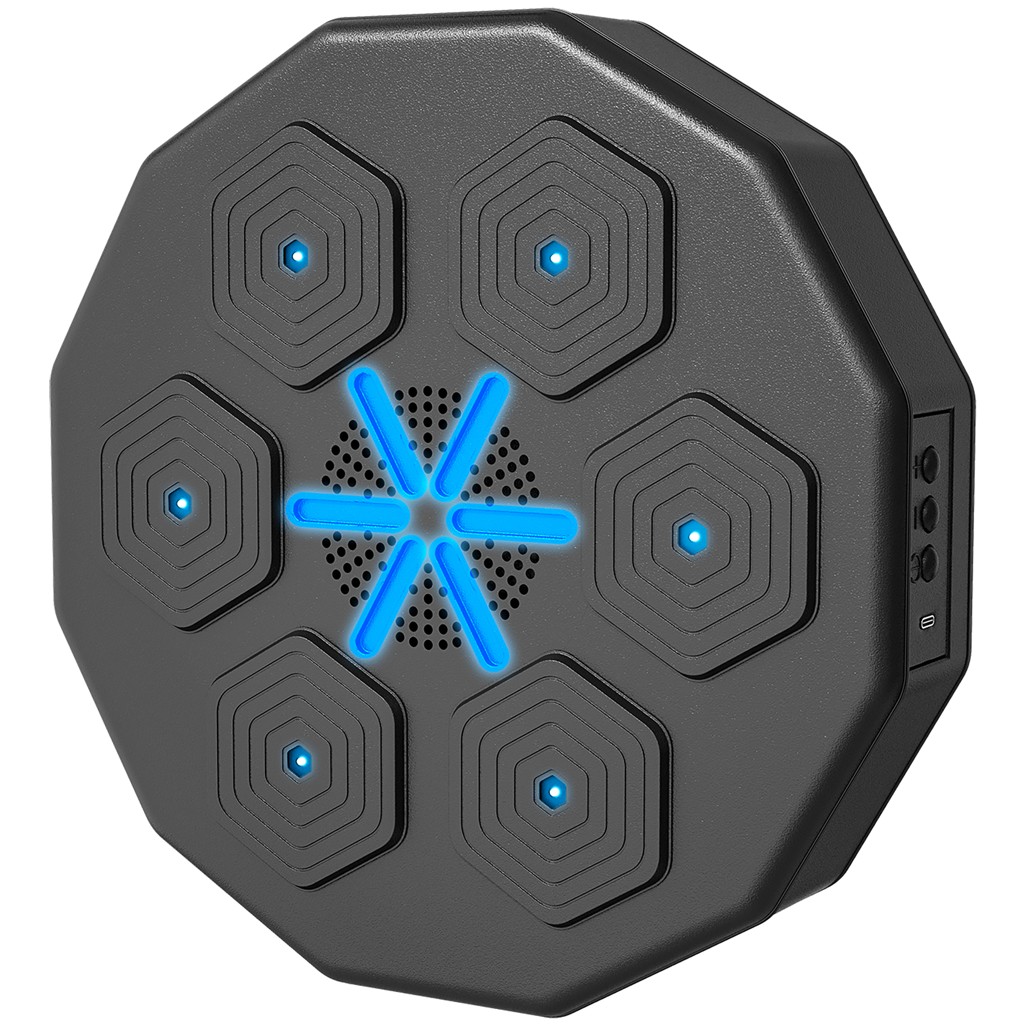 McAlpin Musical Boxing Machine with Bluetooth Connection and LED Light - Black