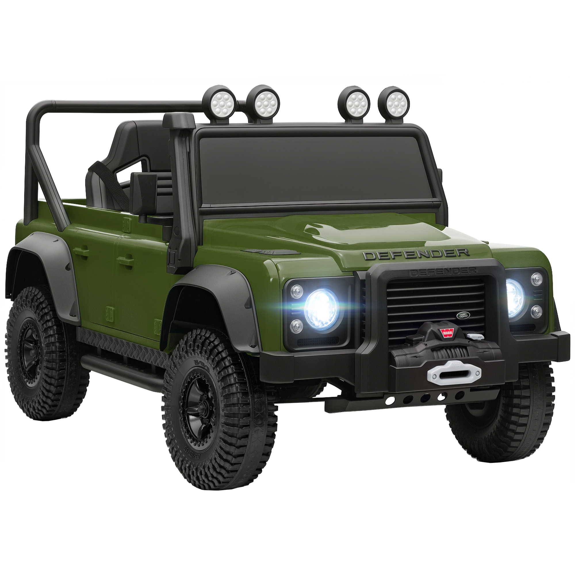AIVAGO Kids Ride On Car Remote Control Music Horn 4 Spring Suspension - Green