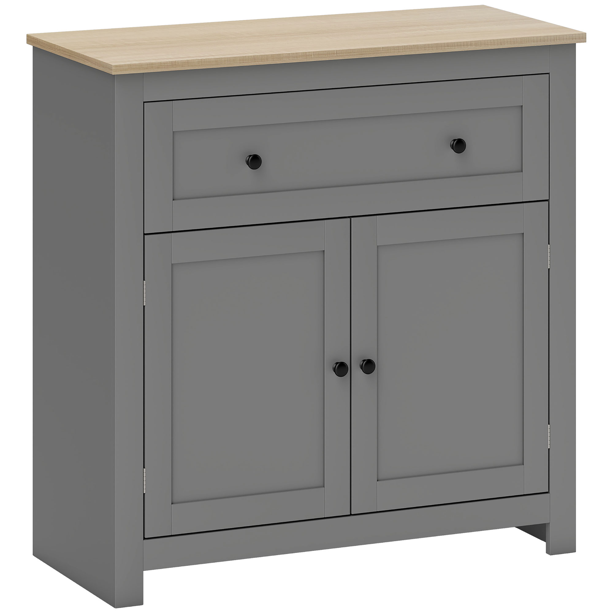 HERON Sideboard Storage Cabinet Morden Kitchen Cupboard Adjustable Shelf - Grey