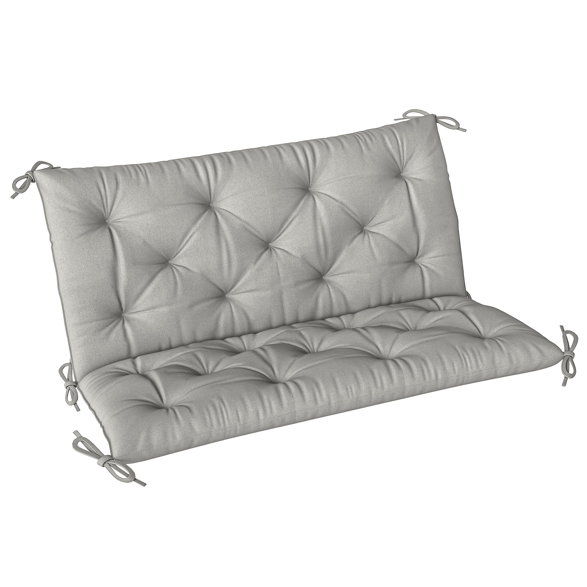 QUORWIN Polyester 2 Seater Outdoor Bench Cushion - Light Grey