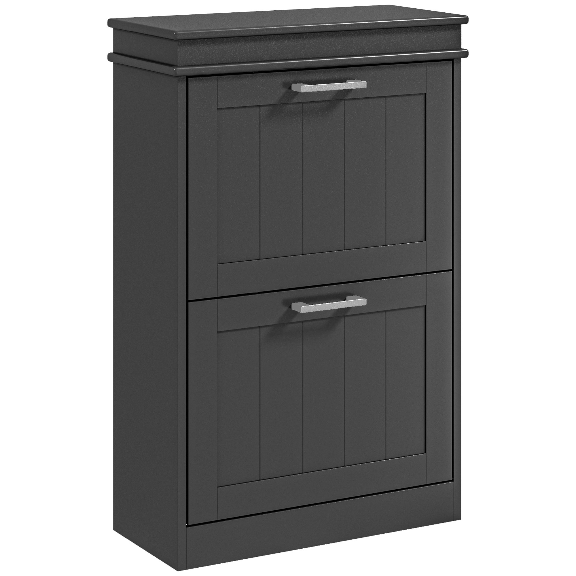 ELSWORTH Shoe Cabinet with 2 Drawers - Black