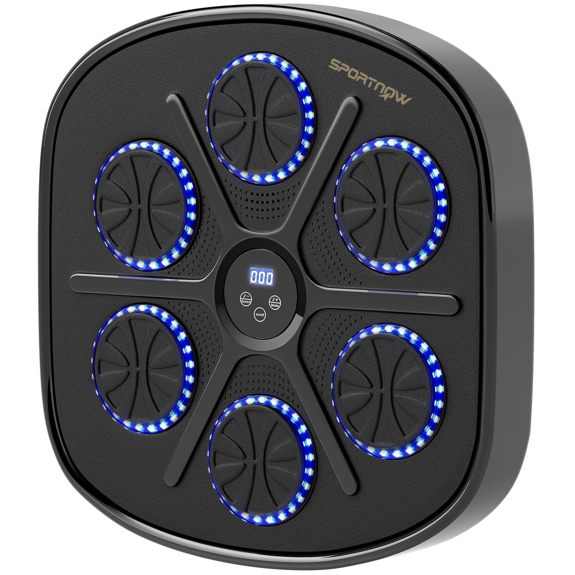 TERVIC Boxing Machine PU Foam Smart Bluetooth Wall Mounted Punch Pad - Black