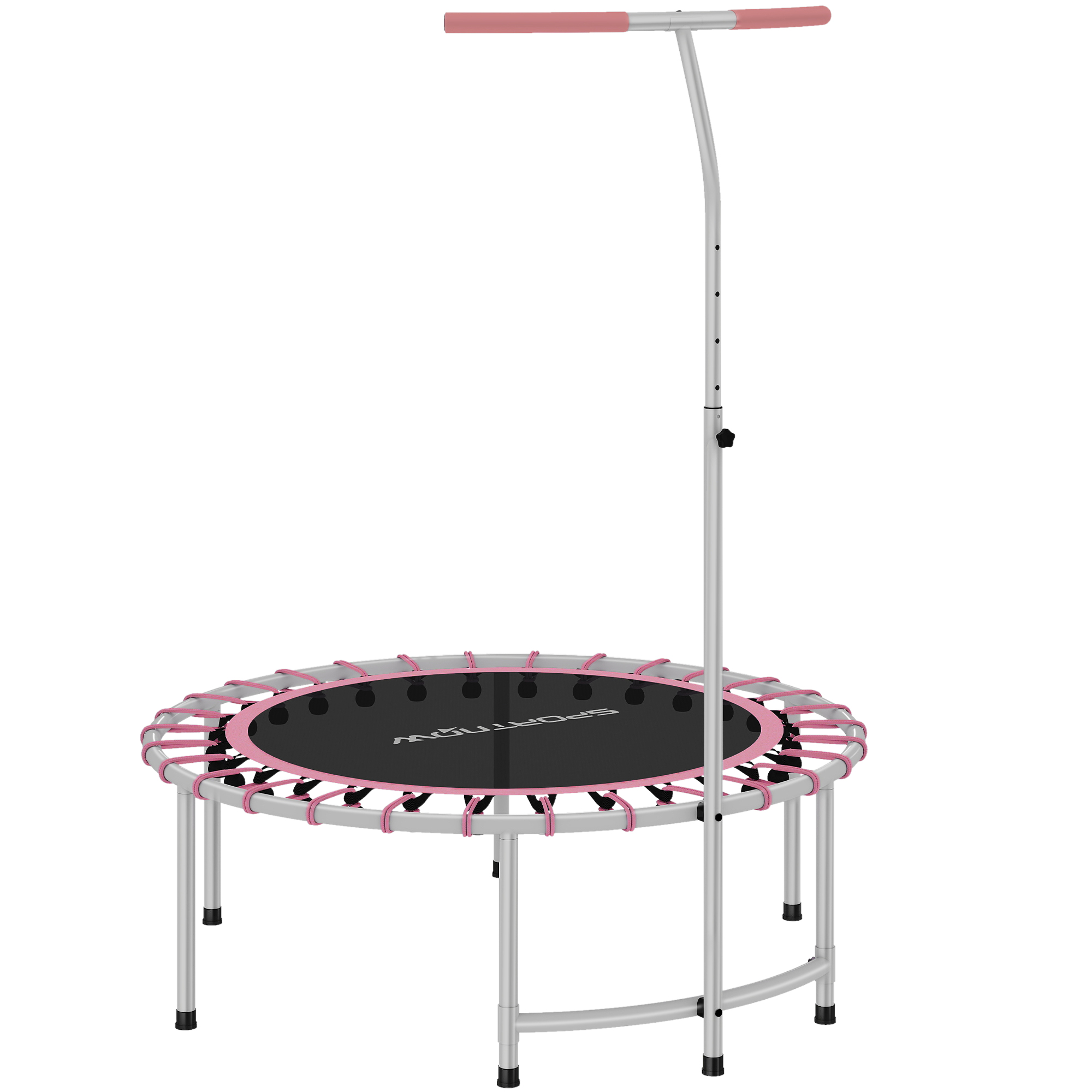 TALVER Fitness Trampoline Steel Mini Rebounder with Handle - Pink