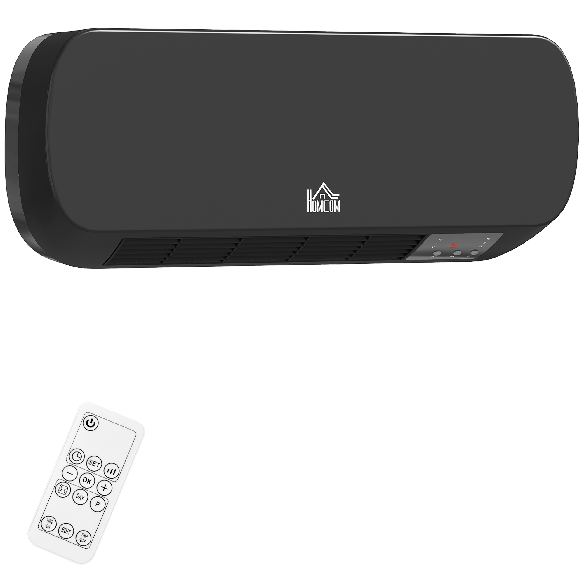 ELVAR Space Heater ABS Wall Mounted Ceramic - Black