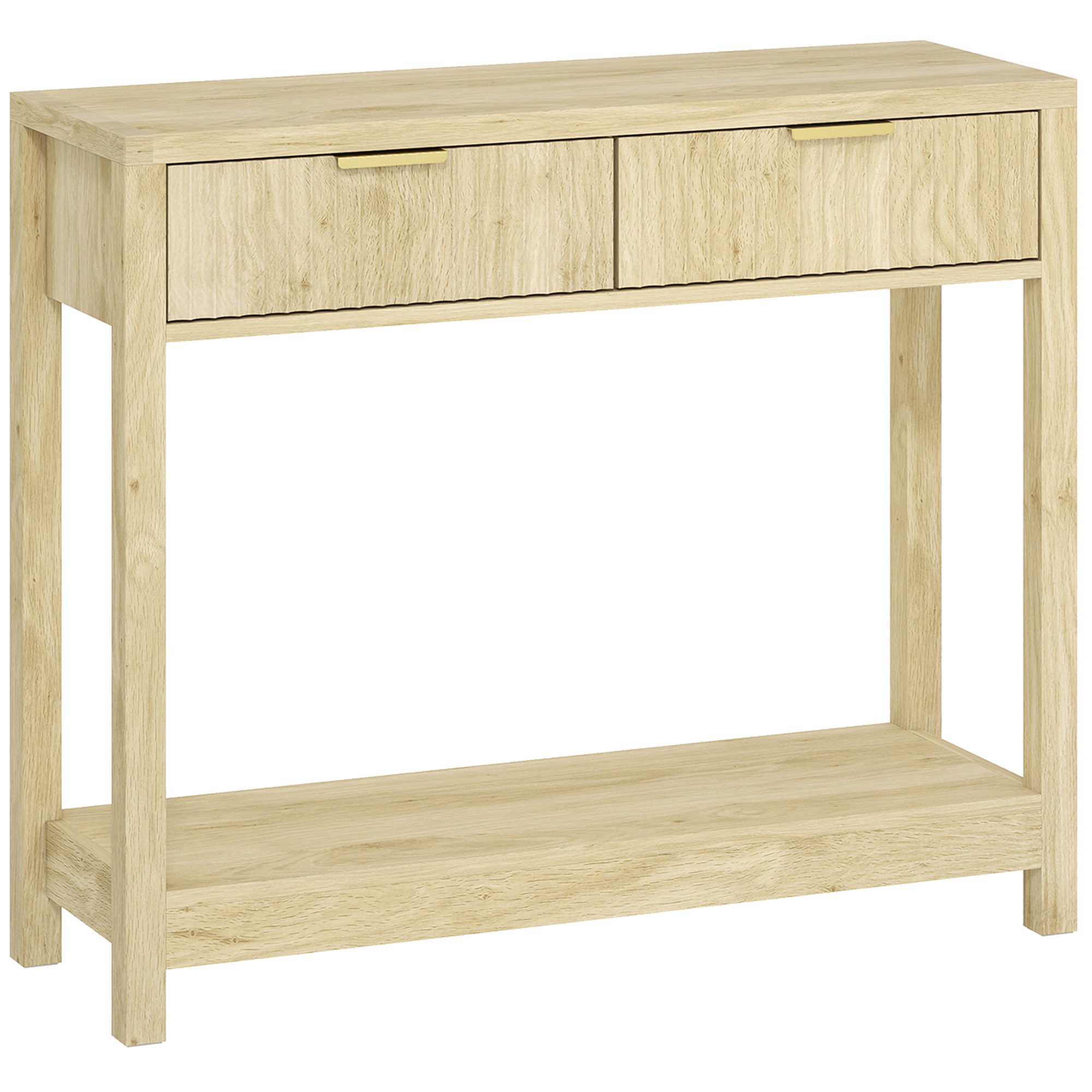 JORVIK Console Table with 2 Drawers - Light Oak