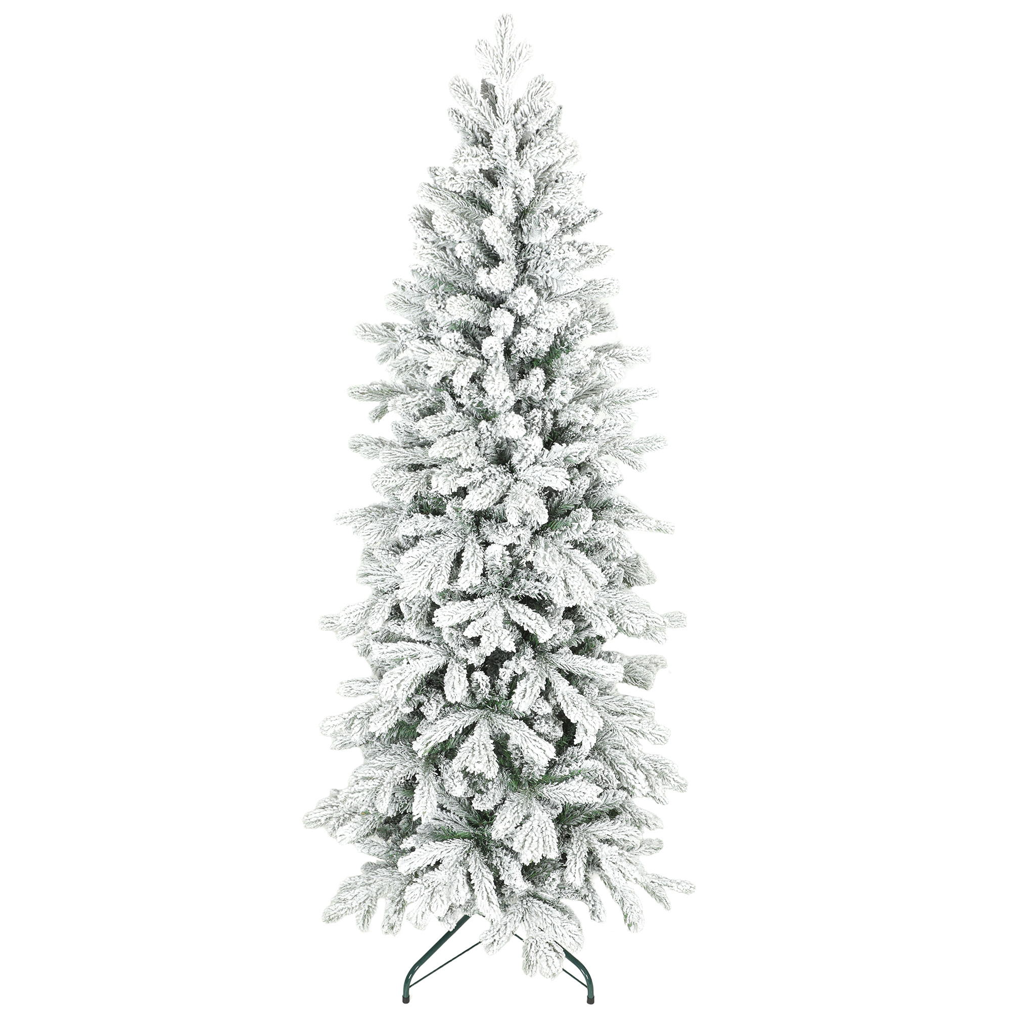 MARVIK Flocked Artificial Christmas Tree Plastic 6ft - Green