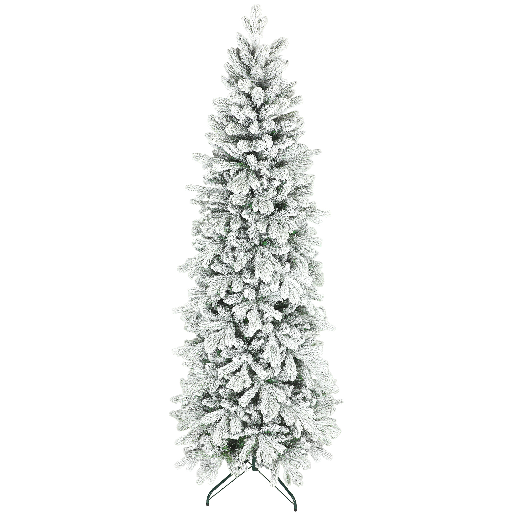 MARVIK 7ft Flocked Artificial Christmas Tree Plastic - Green