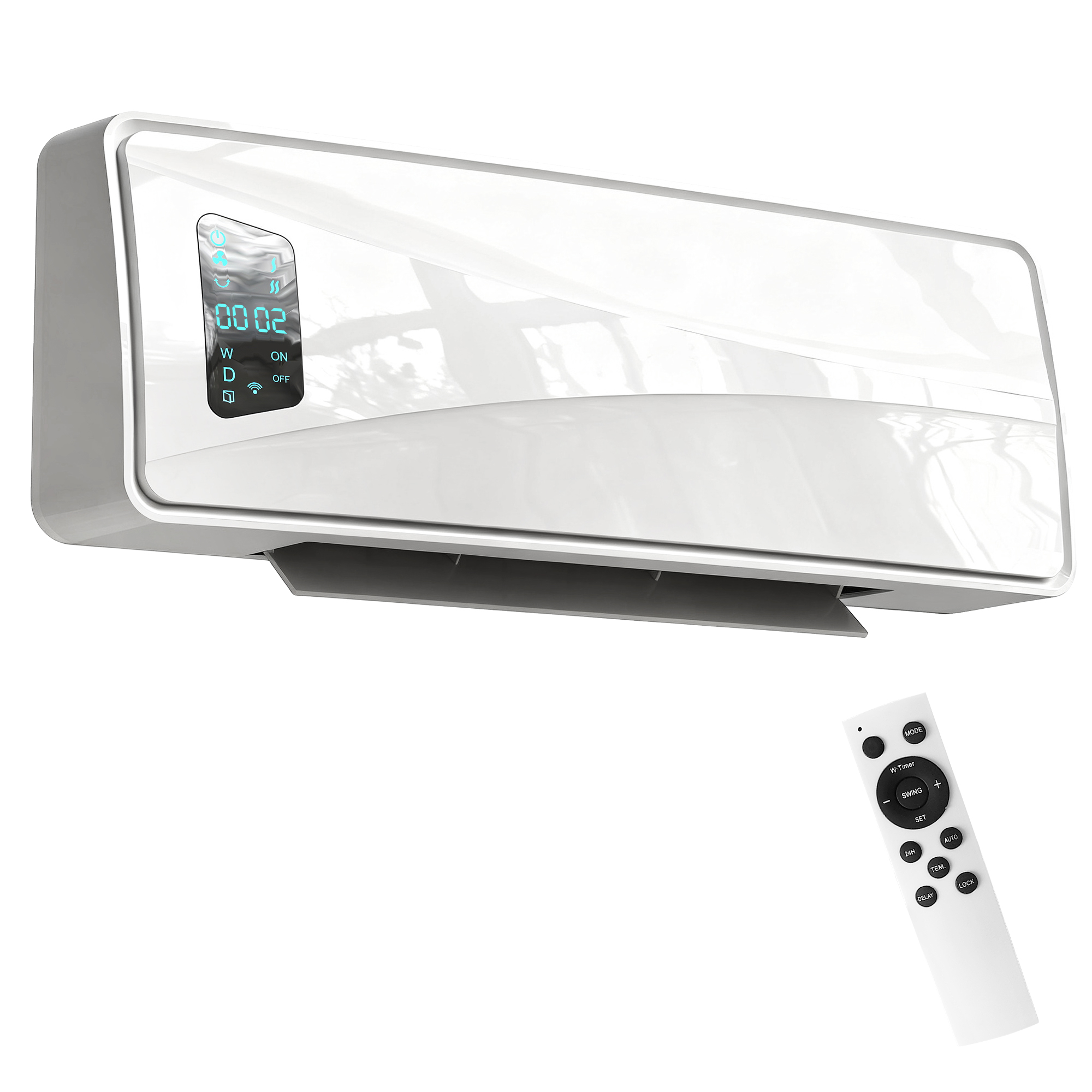 ENLUX Electric Heater ABS Ceramic Wall Mounted - White