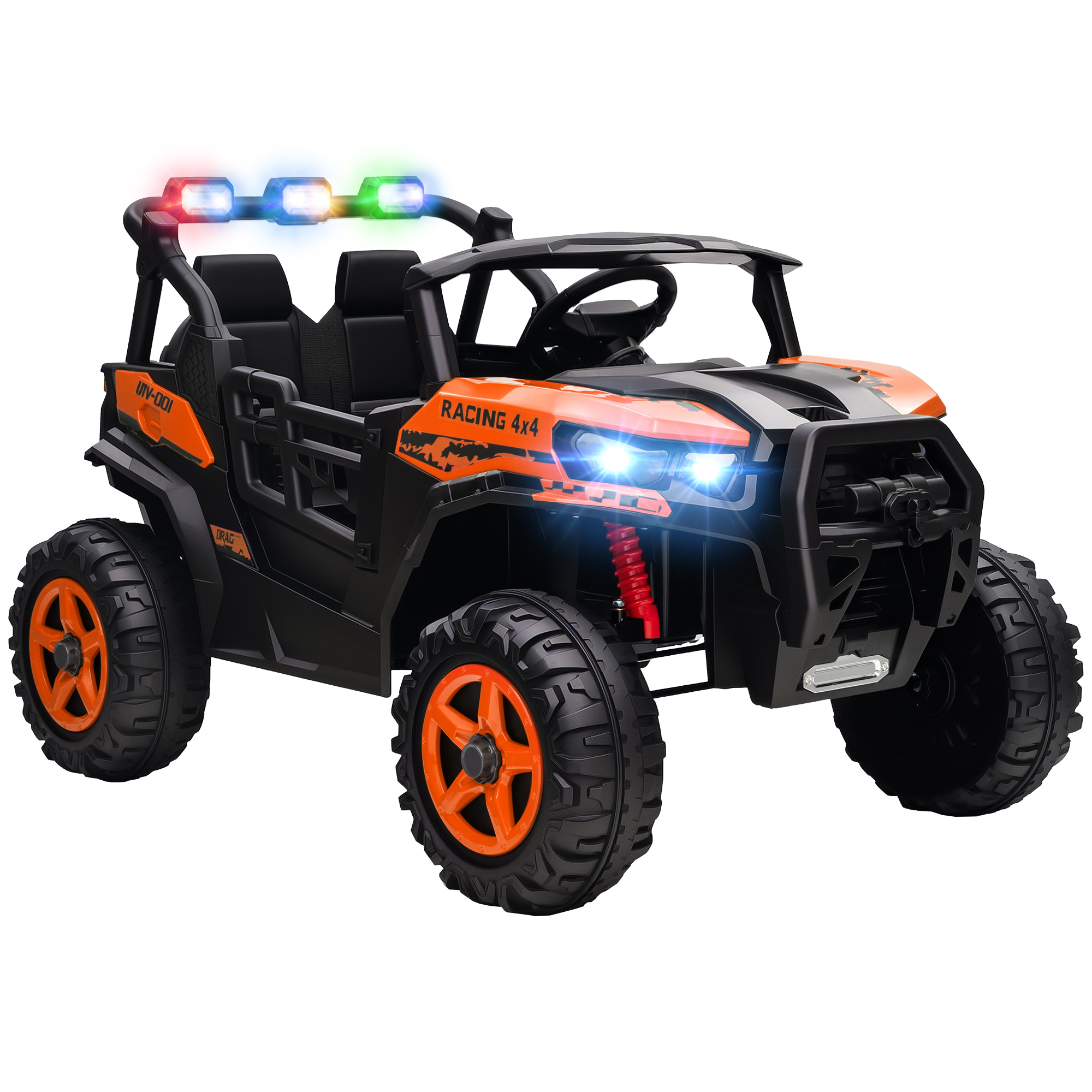 CALVE Electric Ride On Car 24V 2 Seater Kids Car - Orange