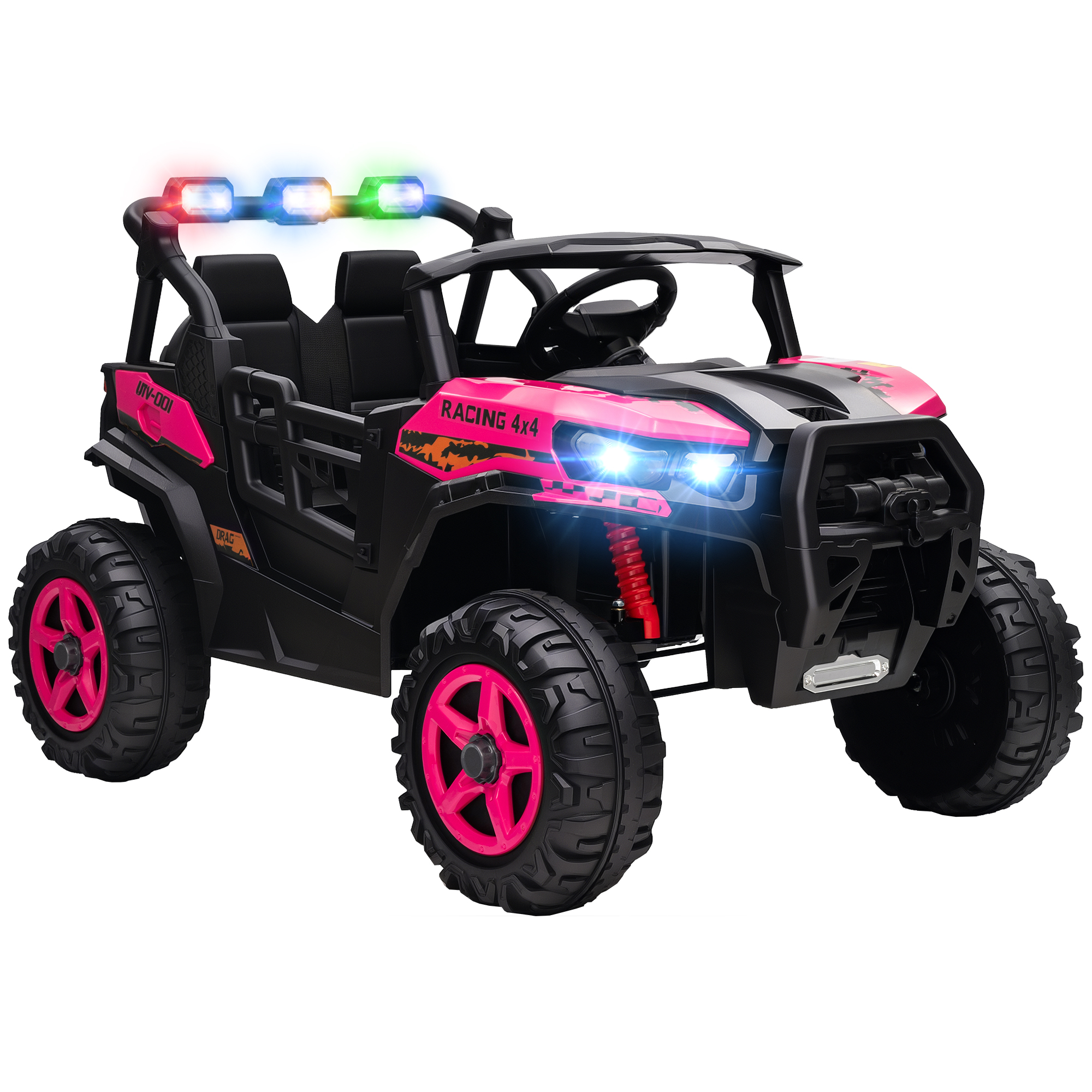 CALVE Electric Ride On Car 24V 2 Seater Kids Car - Pink