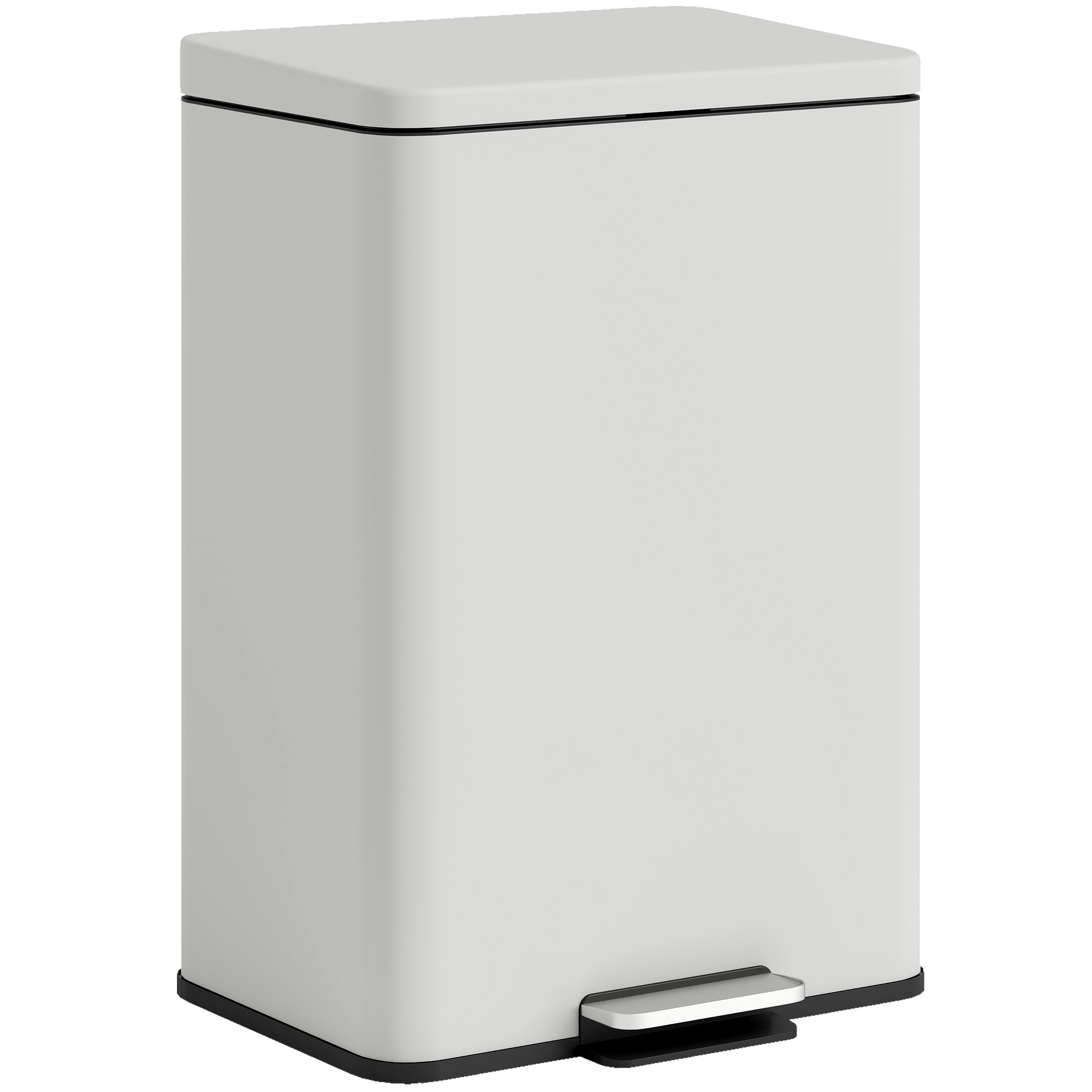 SALVEN Kitchen Rubbish Bin Metal Pedal Soft Close 20L - Cream