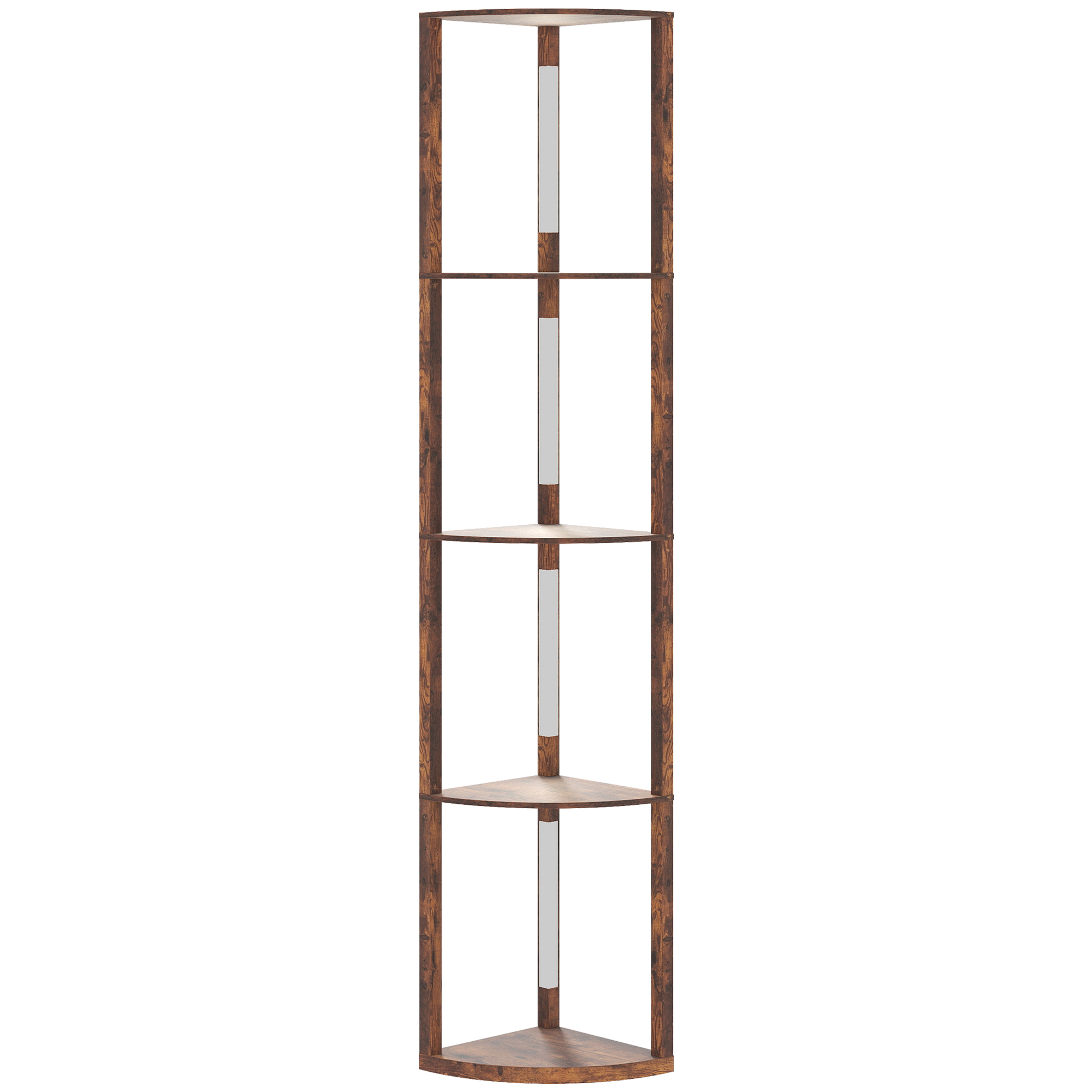 VENQORA 3 Tier Corner Floor Lamp - Brown