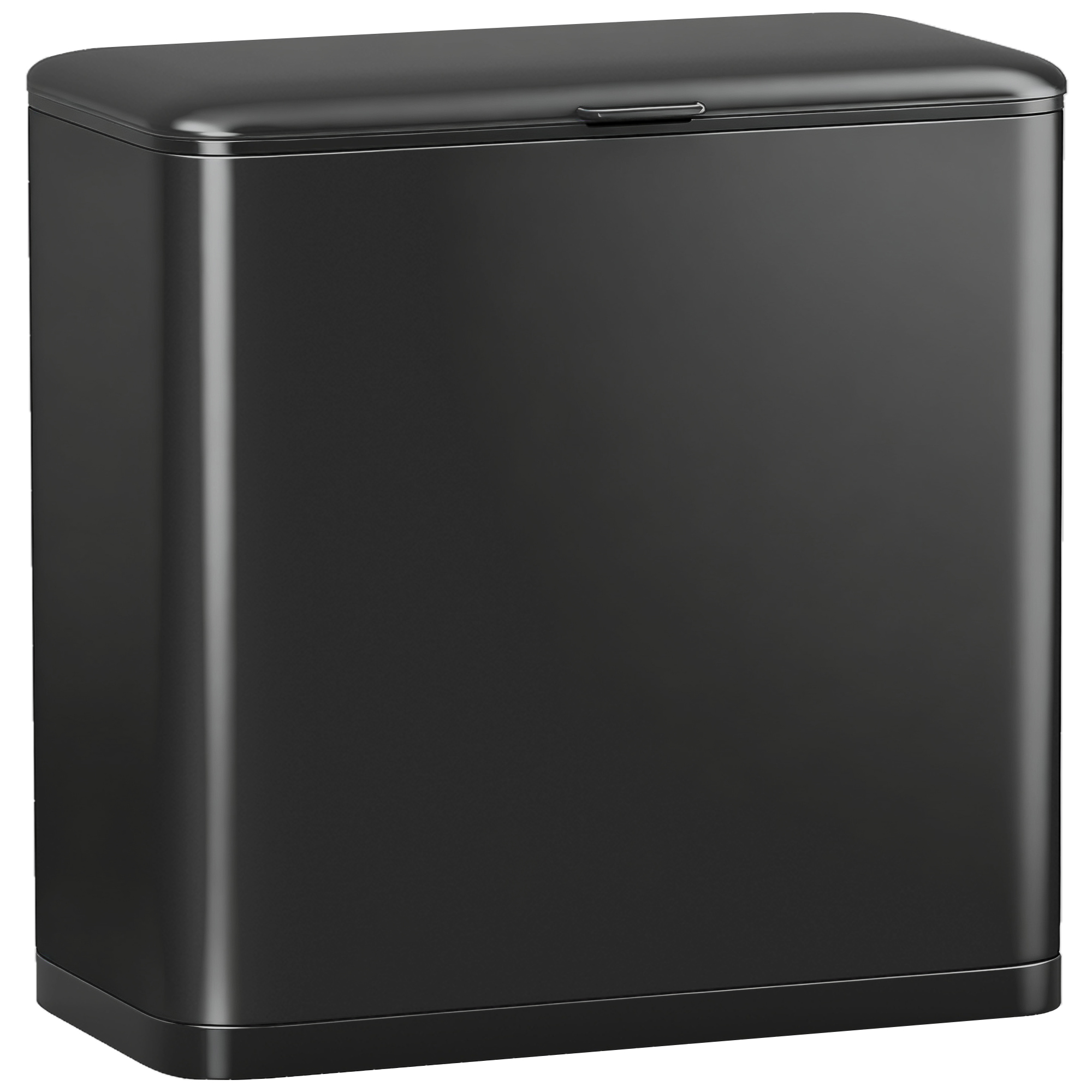 SELVONIX 8L Hanging Rubbish Bin with Lid and Removable Inner Bucket - Black