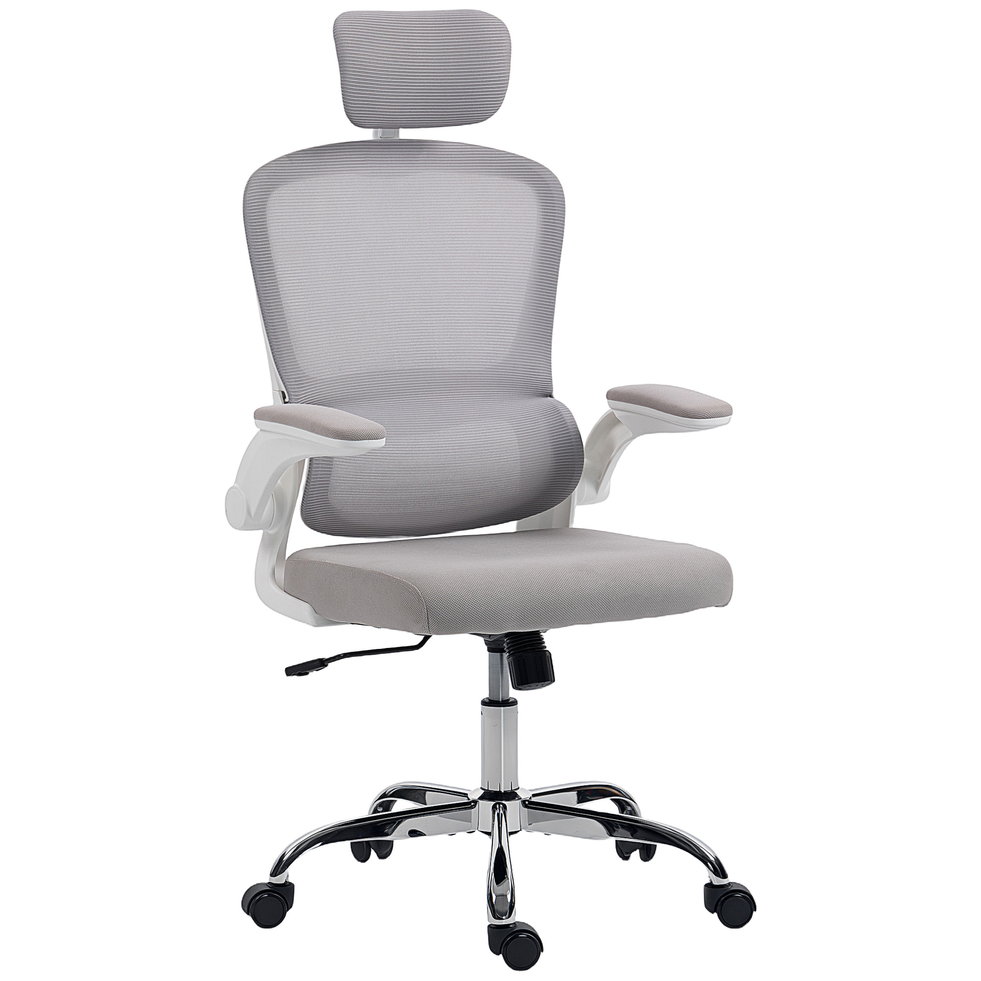 ENVONIS Mesh Fabric Office Chair with Lumbar Support - Grey