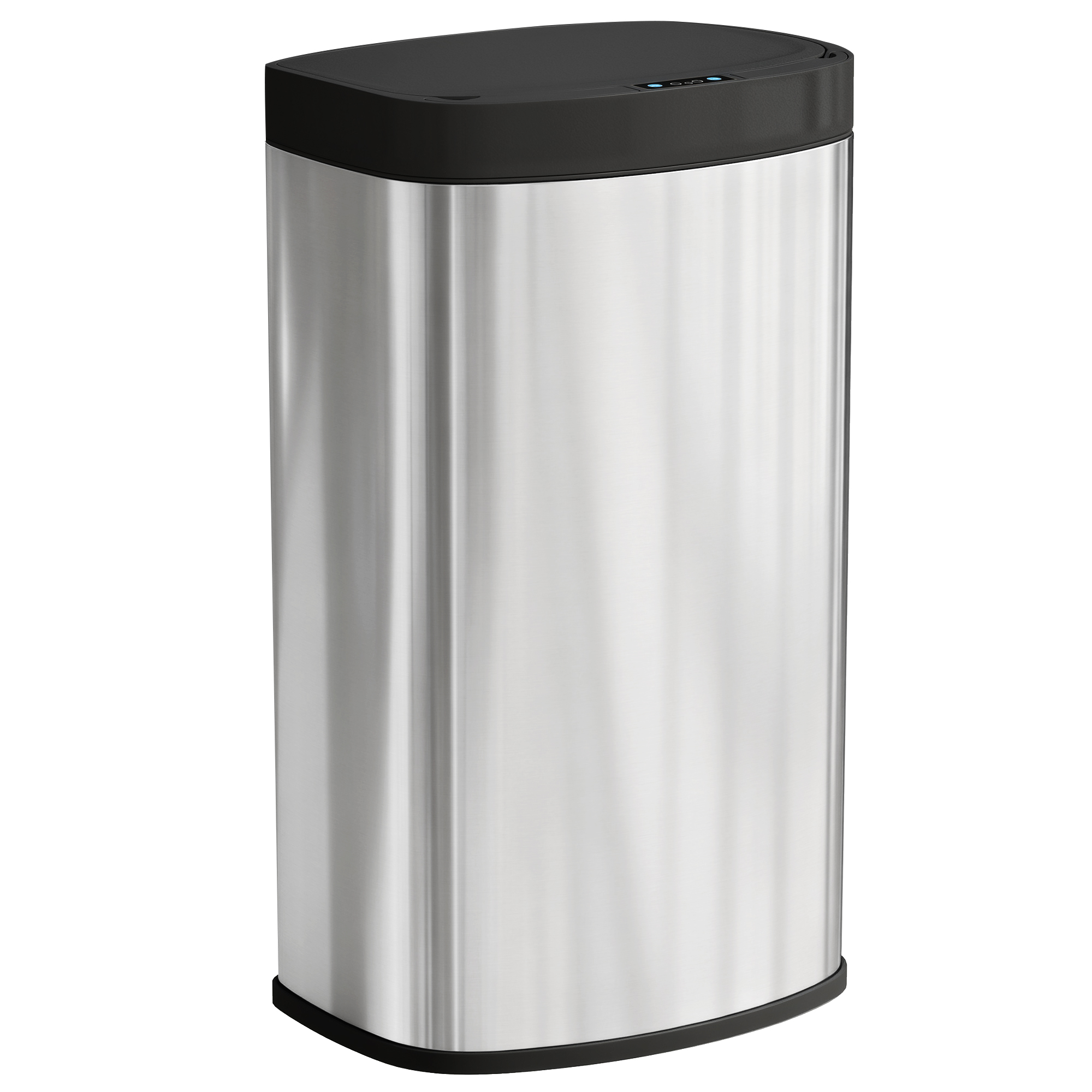 MERQUILL 55L Sensor Rubbish Bin with Soft Close Lid, Automatic Touchless Sensor and Fingerprint Resistant - Silver