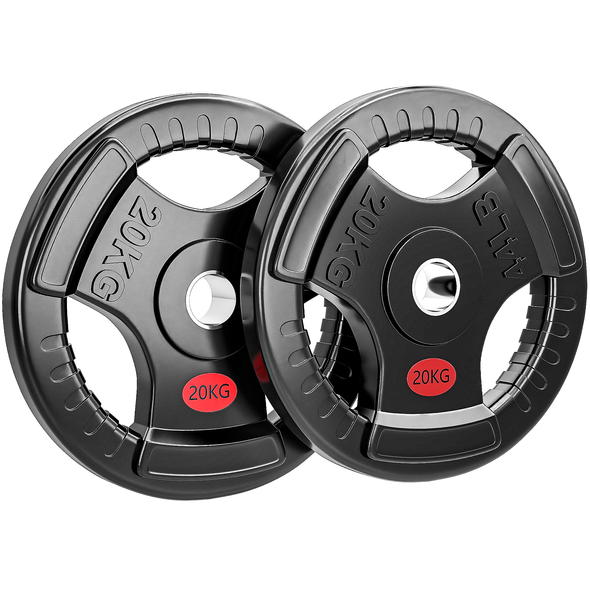 THRYVARIS Olympic Weight Plate for Weightlifting and Strength Training Home Gym - Black