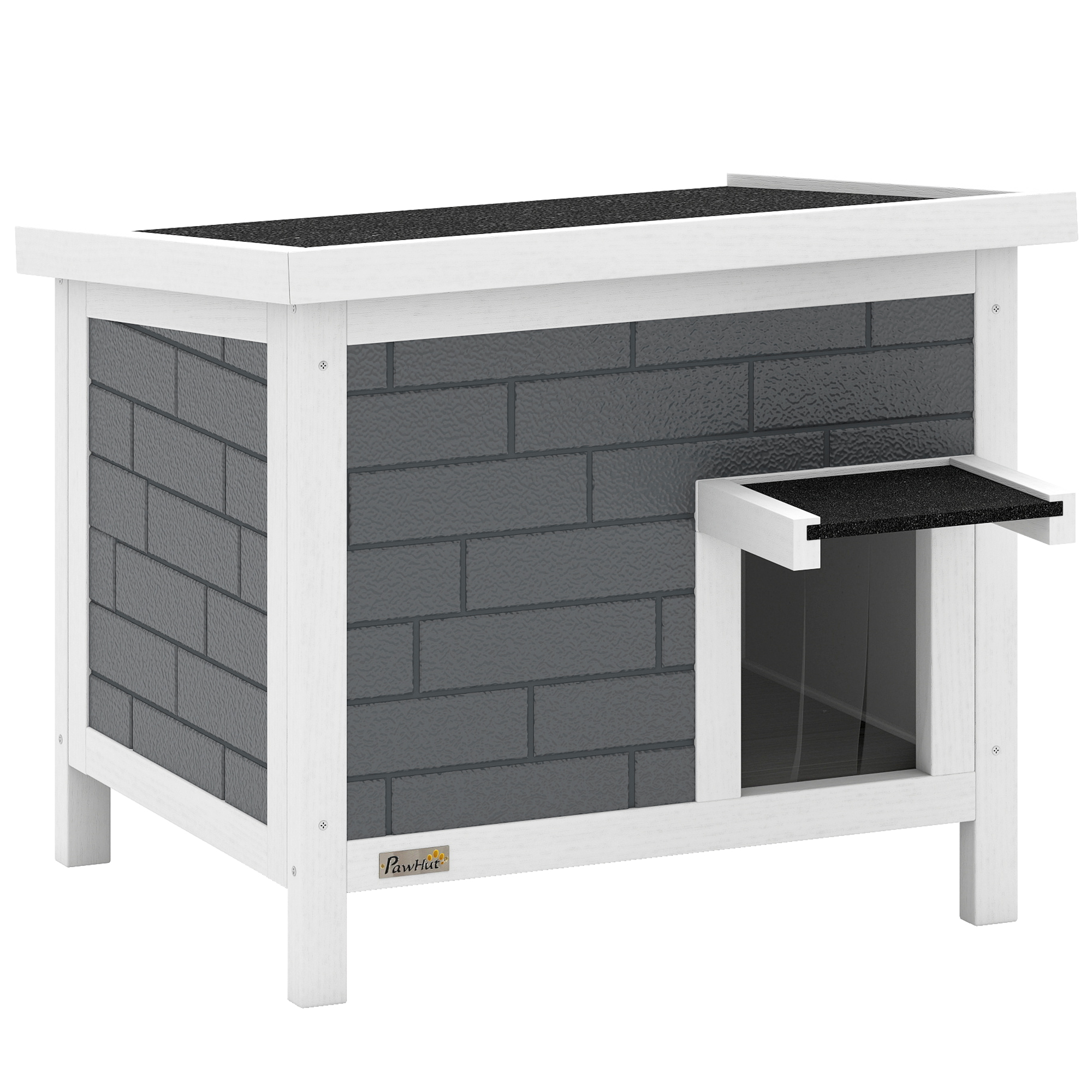 ARVANNIS Outdoor Cat House Insulated with Openable Roof - Grey