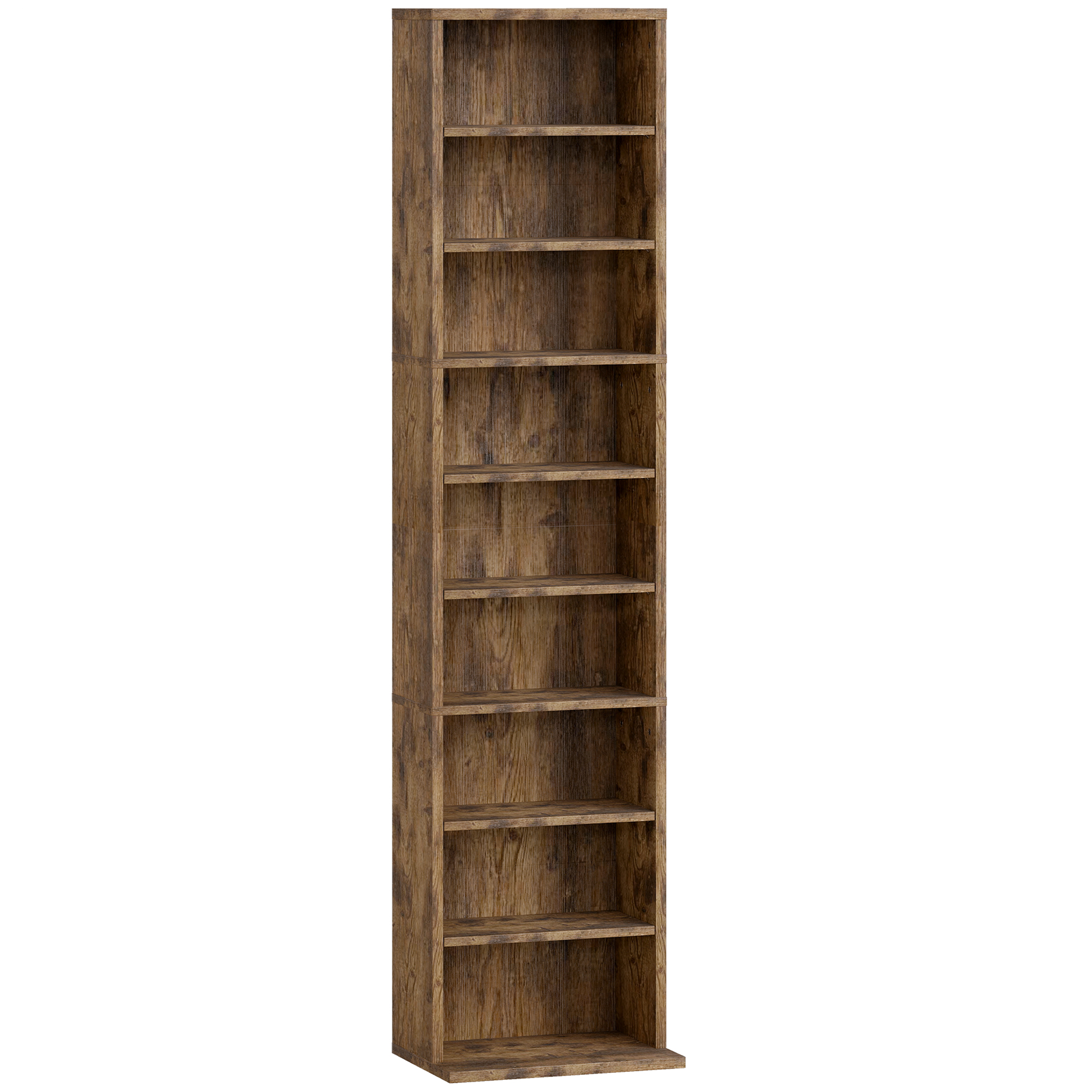 VORNAX 260 Narrow DVD Storage Unit - Rustic Brown