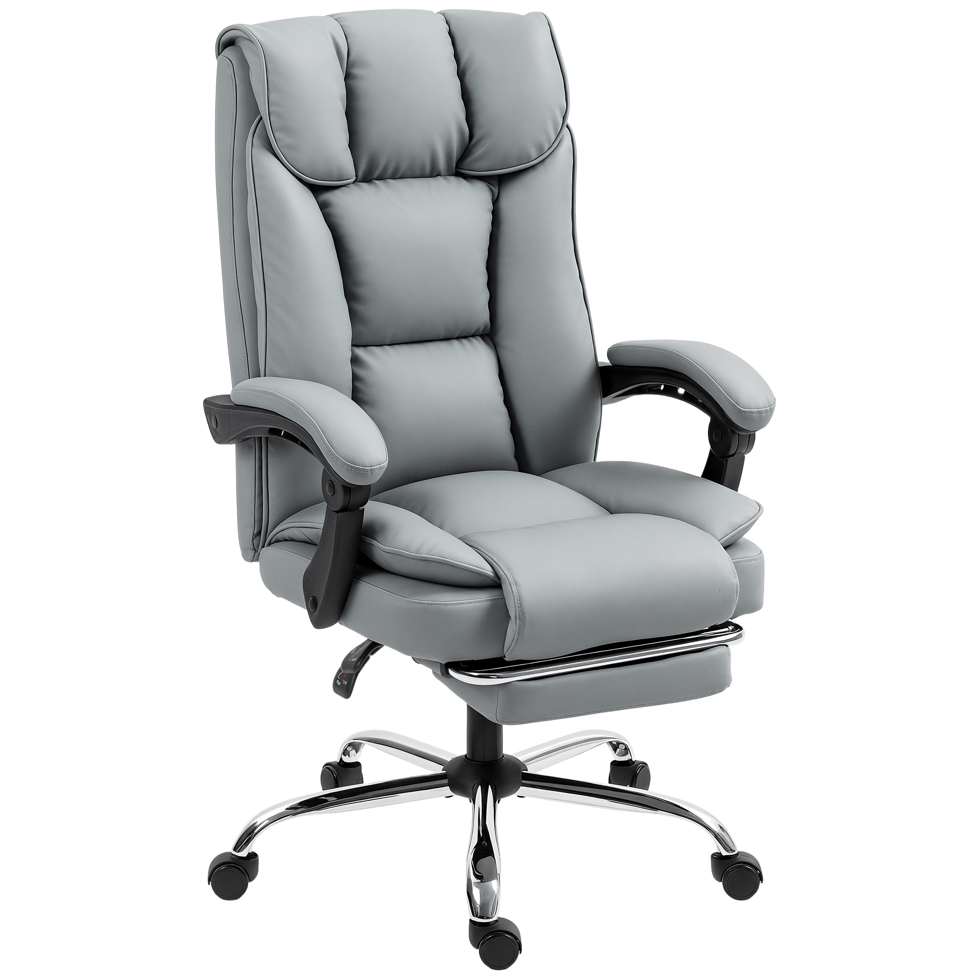 VERWOODEN Faux Leather Swivel Office Chair - Black