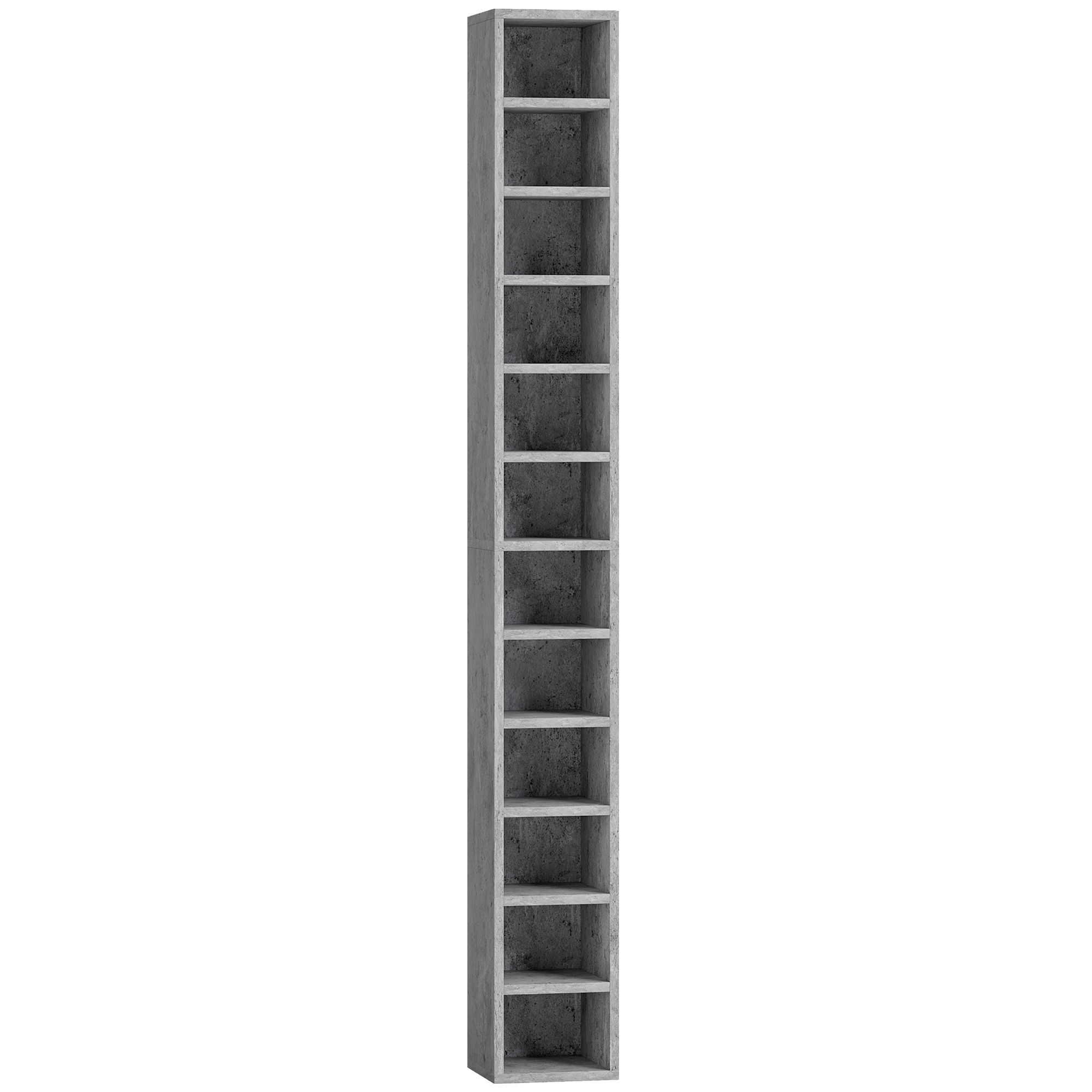 VEXMERE 204 DVD Tall Media Storage Rack - Grey