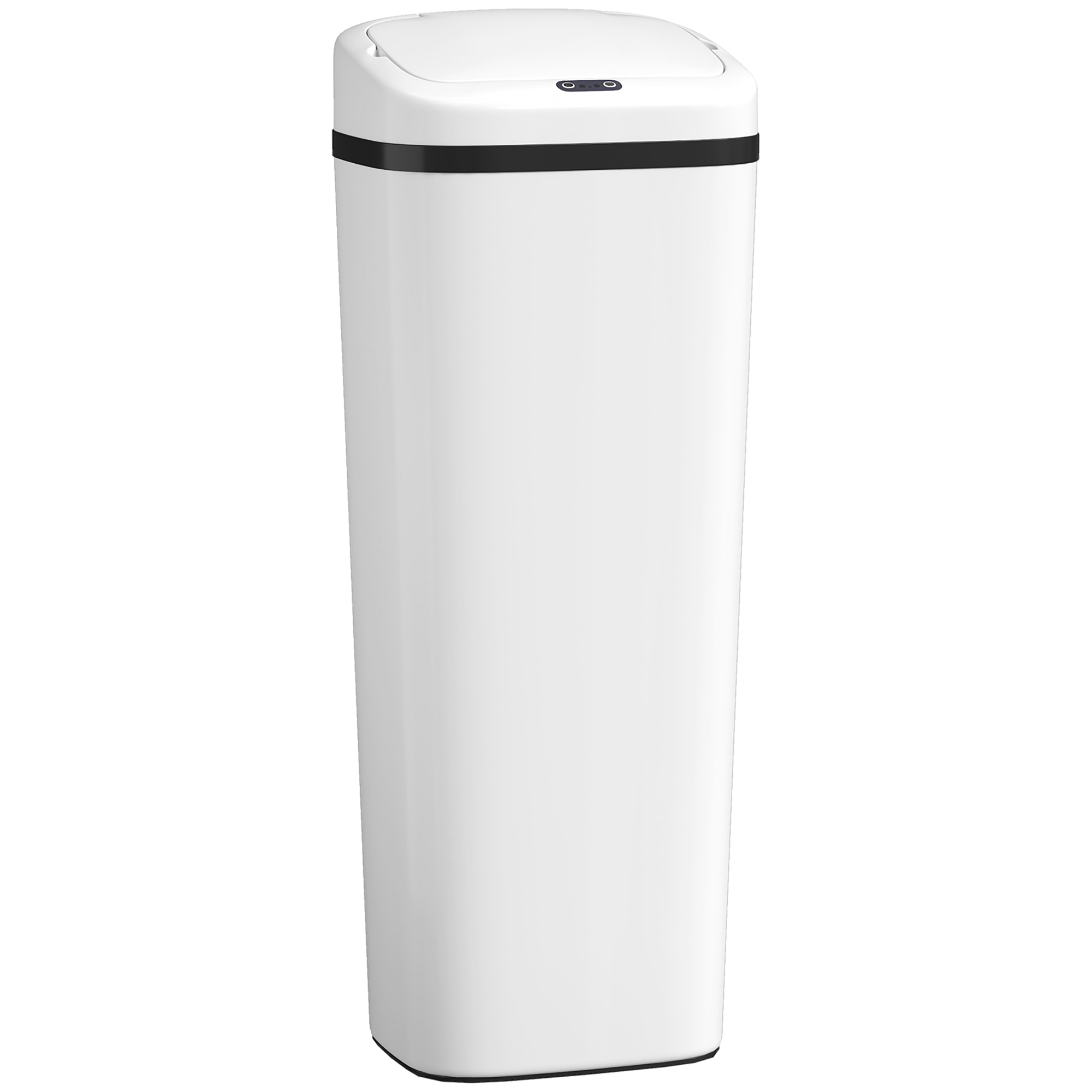 GLENWICK 50L Stainless Steel Sensor Bin - White