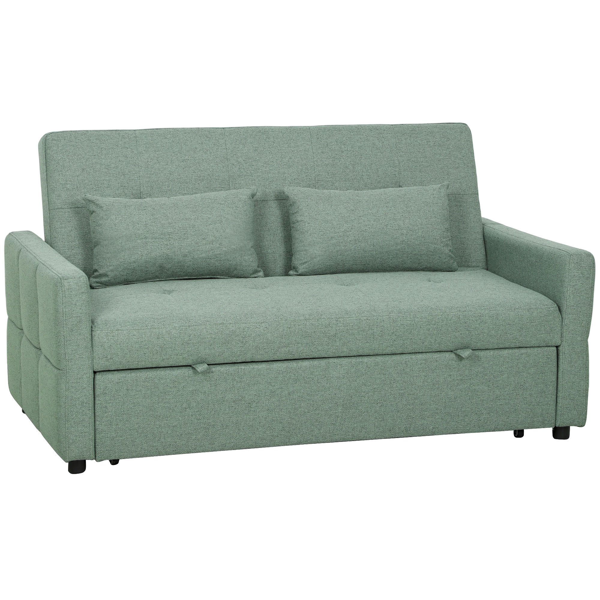 SOUTHLEY 2 Seater Sofa Bed Three Way Convertible - Green