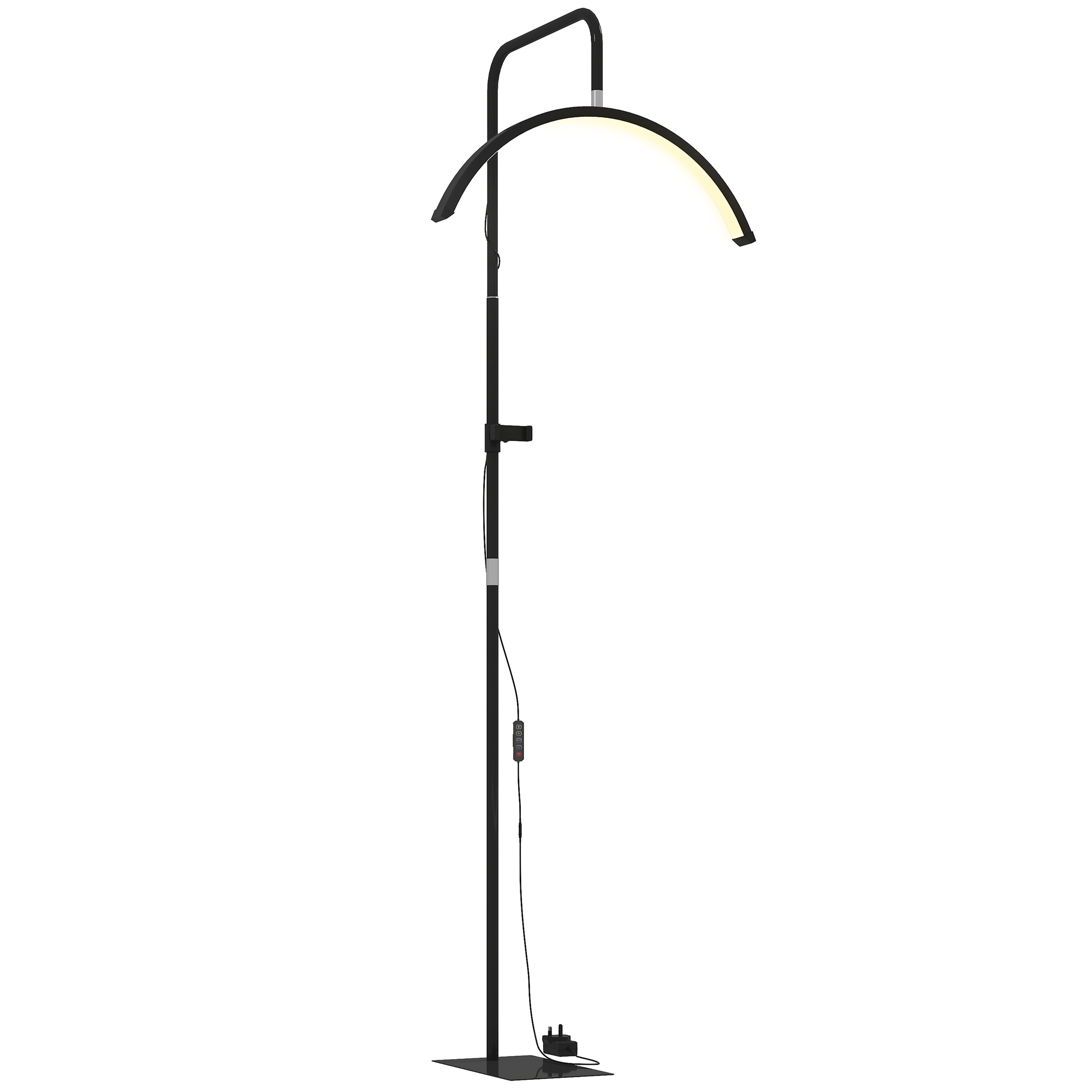QUARNDEN Half Moon Lash Light Floor Lamp - Black