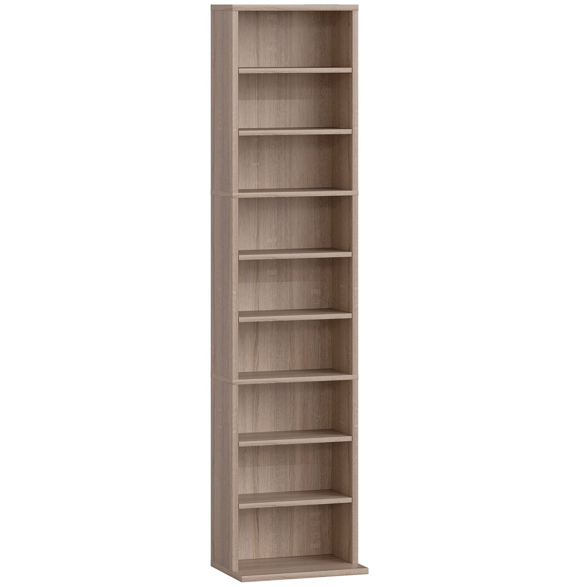 PRESTHORPE Narrow CD Storage Unit, 260 Capacity Media Shelf - Natural
