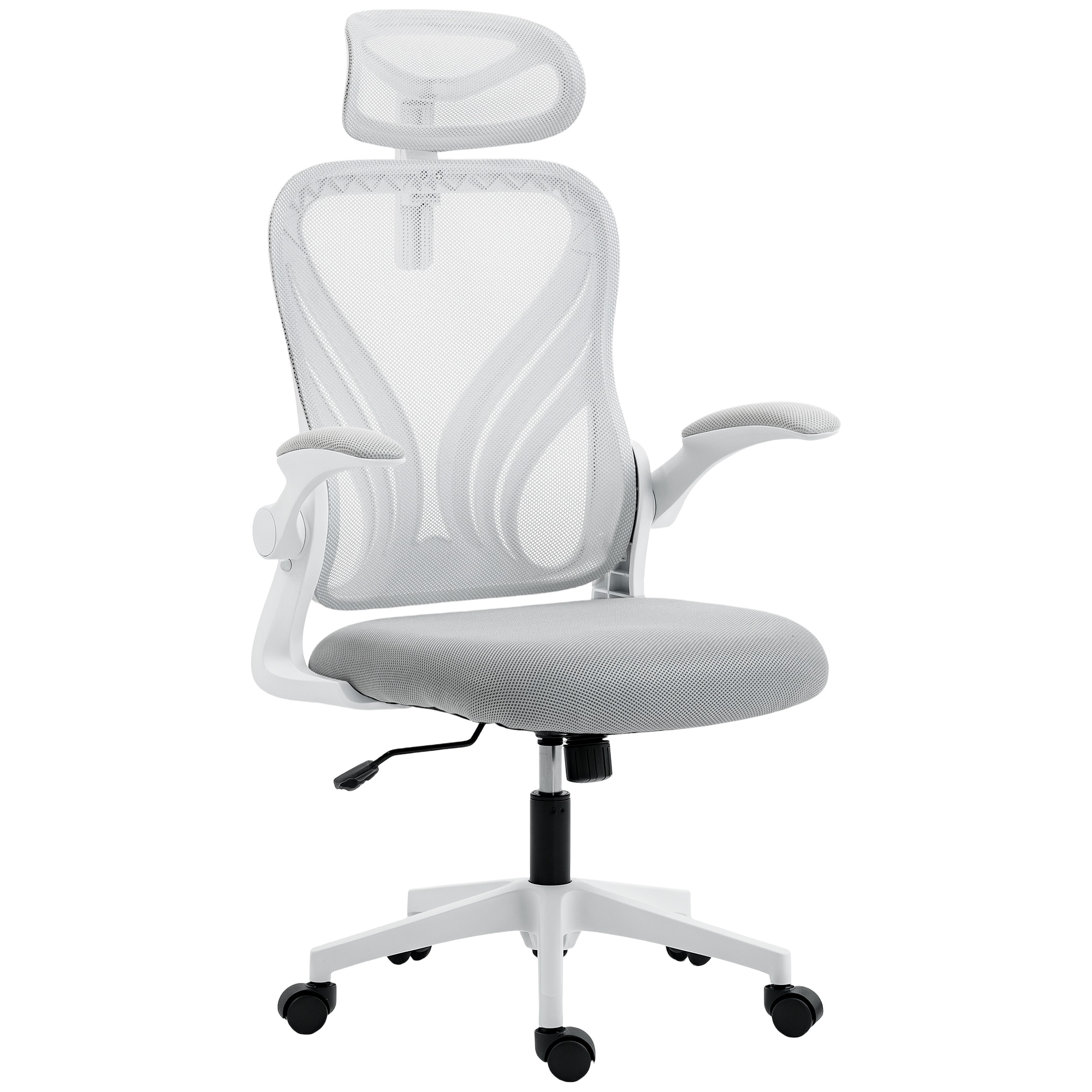 WICKMERE Ergonomic Office Chair with Foldable Backrest - Light Grey