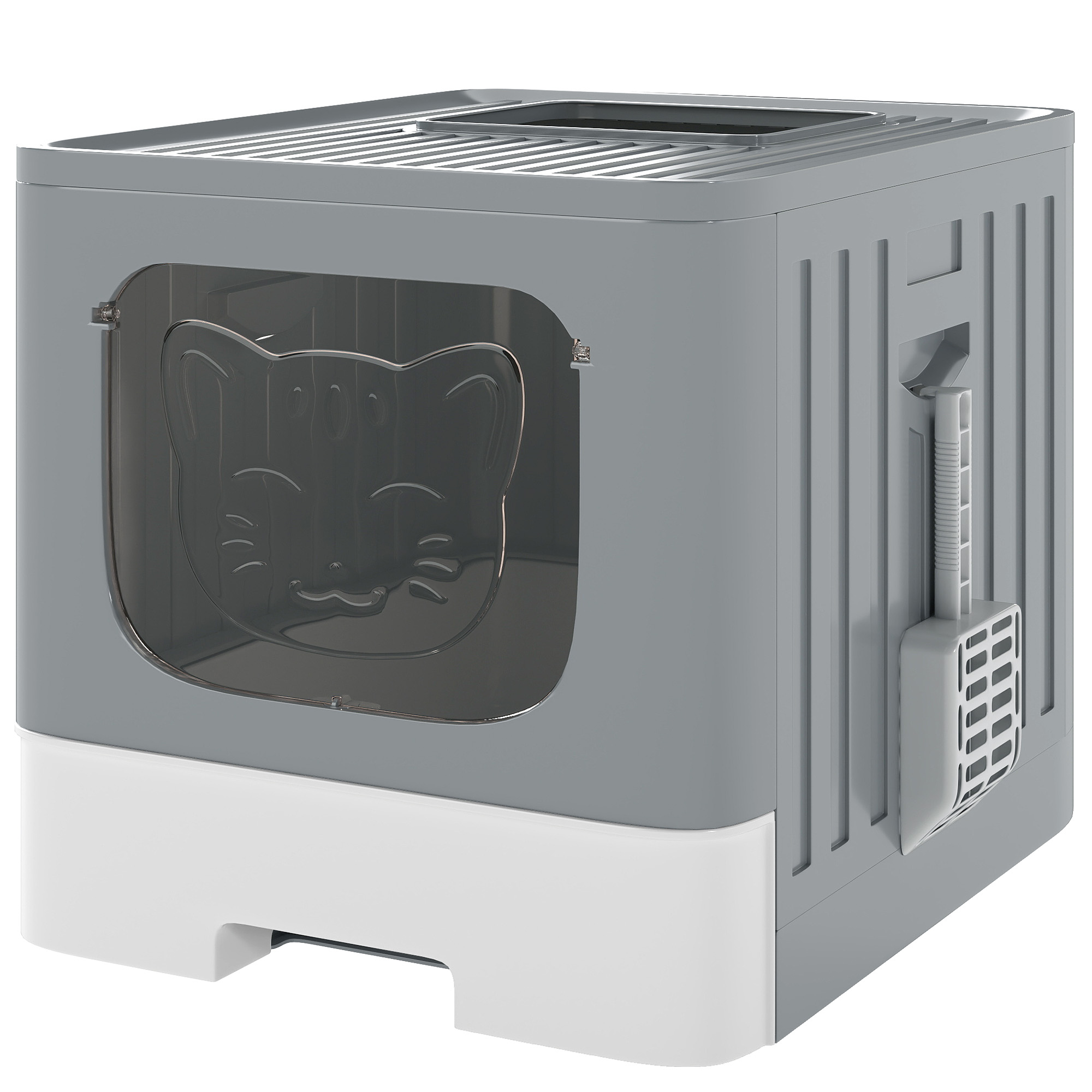 GRAION PP Foldable Cat Litter Box - Grey