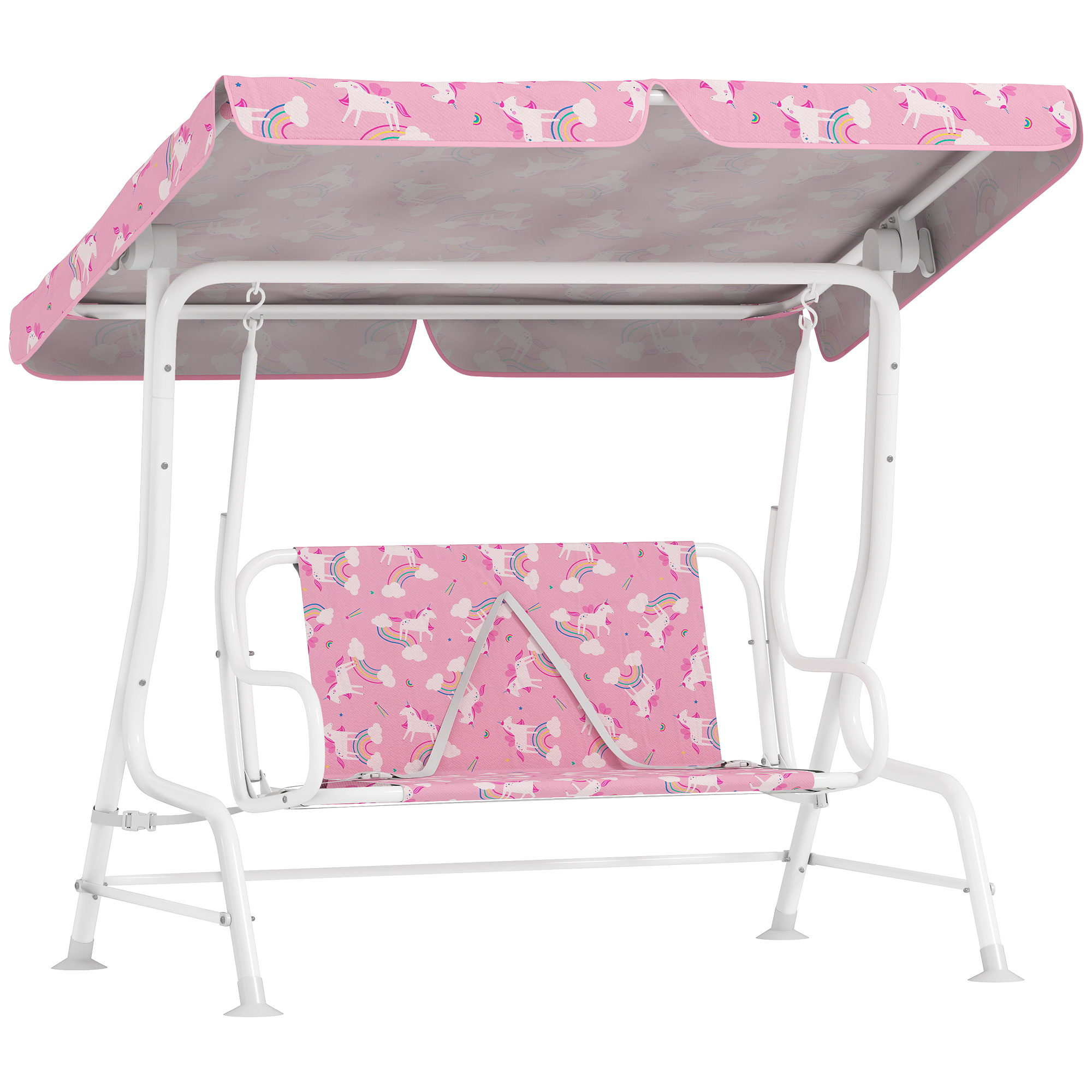 AURARA Fabric Kids Porch Swing - Pink