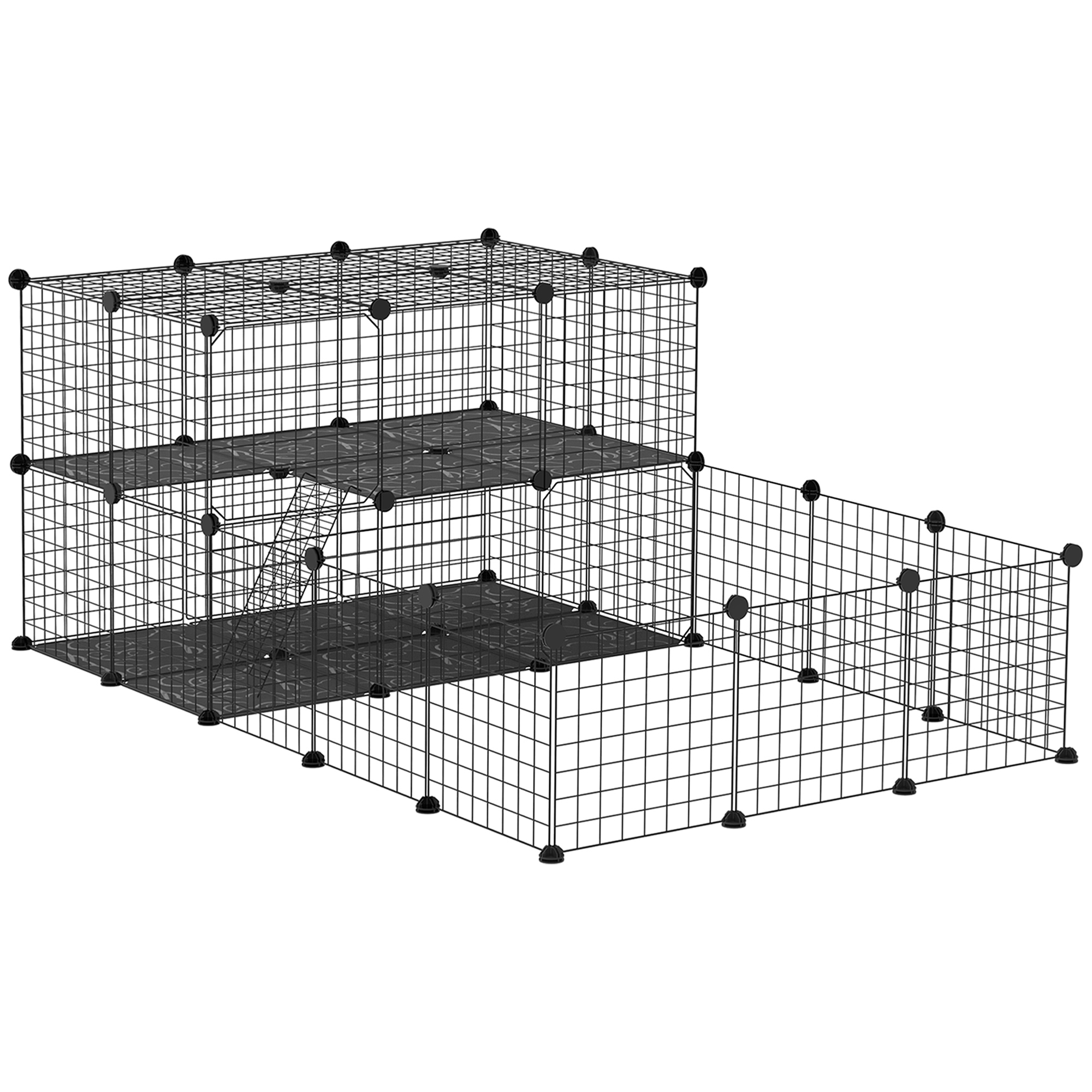 GRAELI Steel Small Animal Playpen - Black
