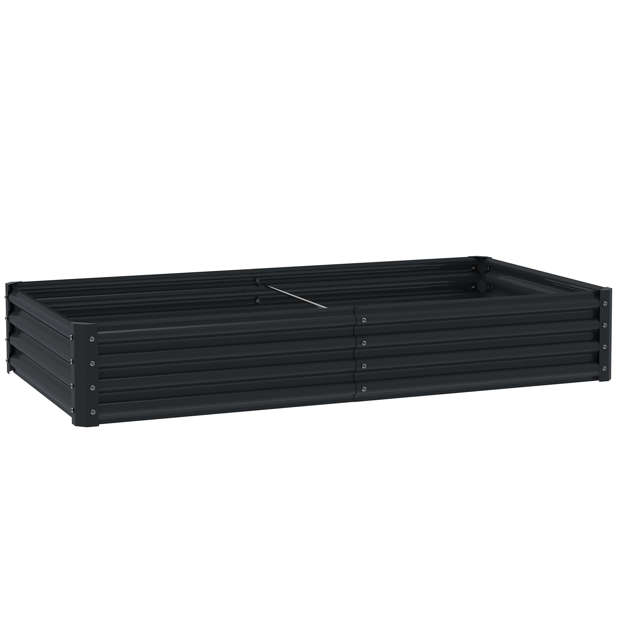 LEONIA Wooden Metal Garden Planter - Black