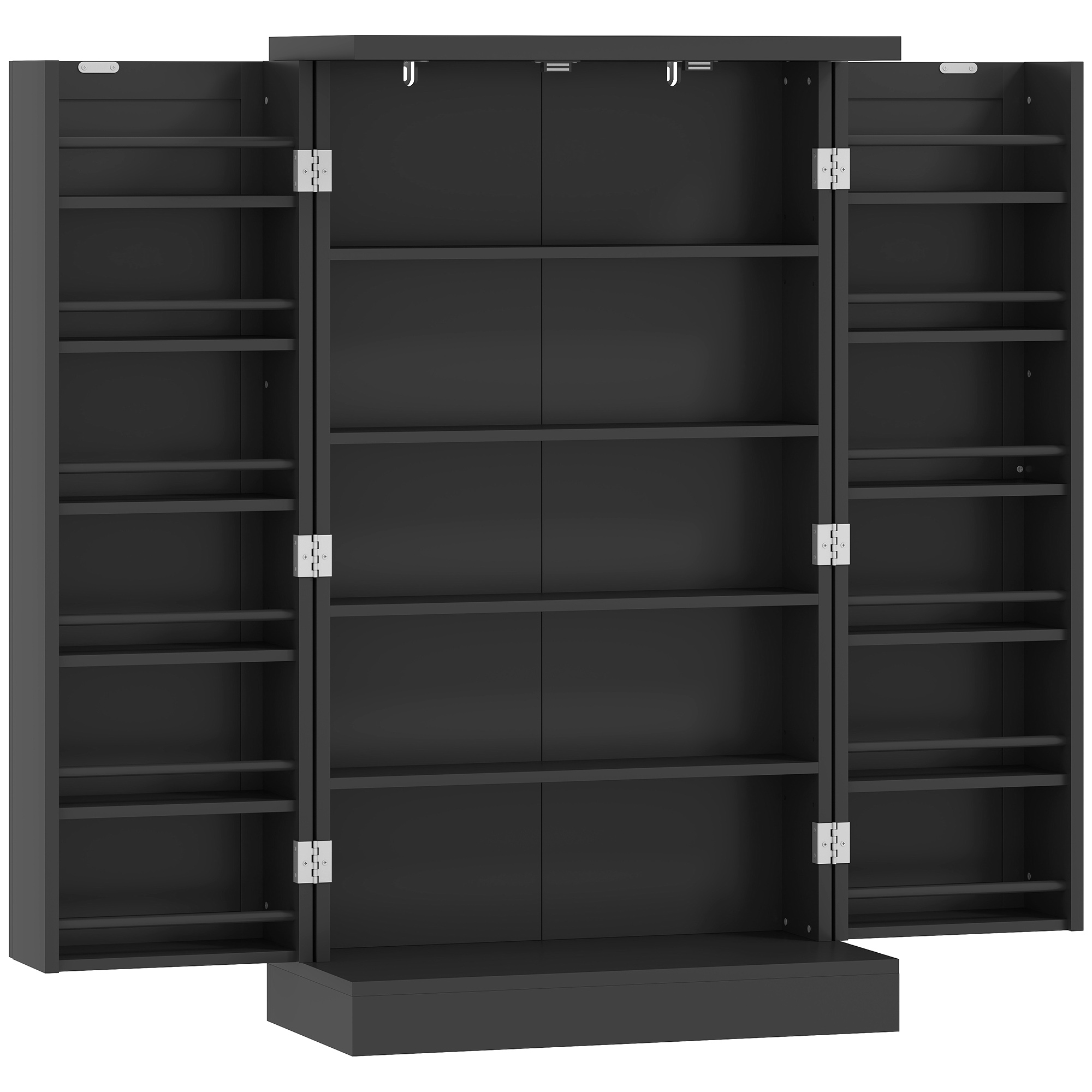 ZEPSYL Wooden Kitchen Pantry Cabinet - Black