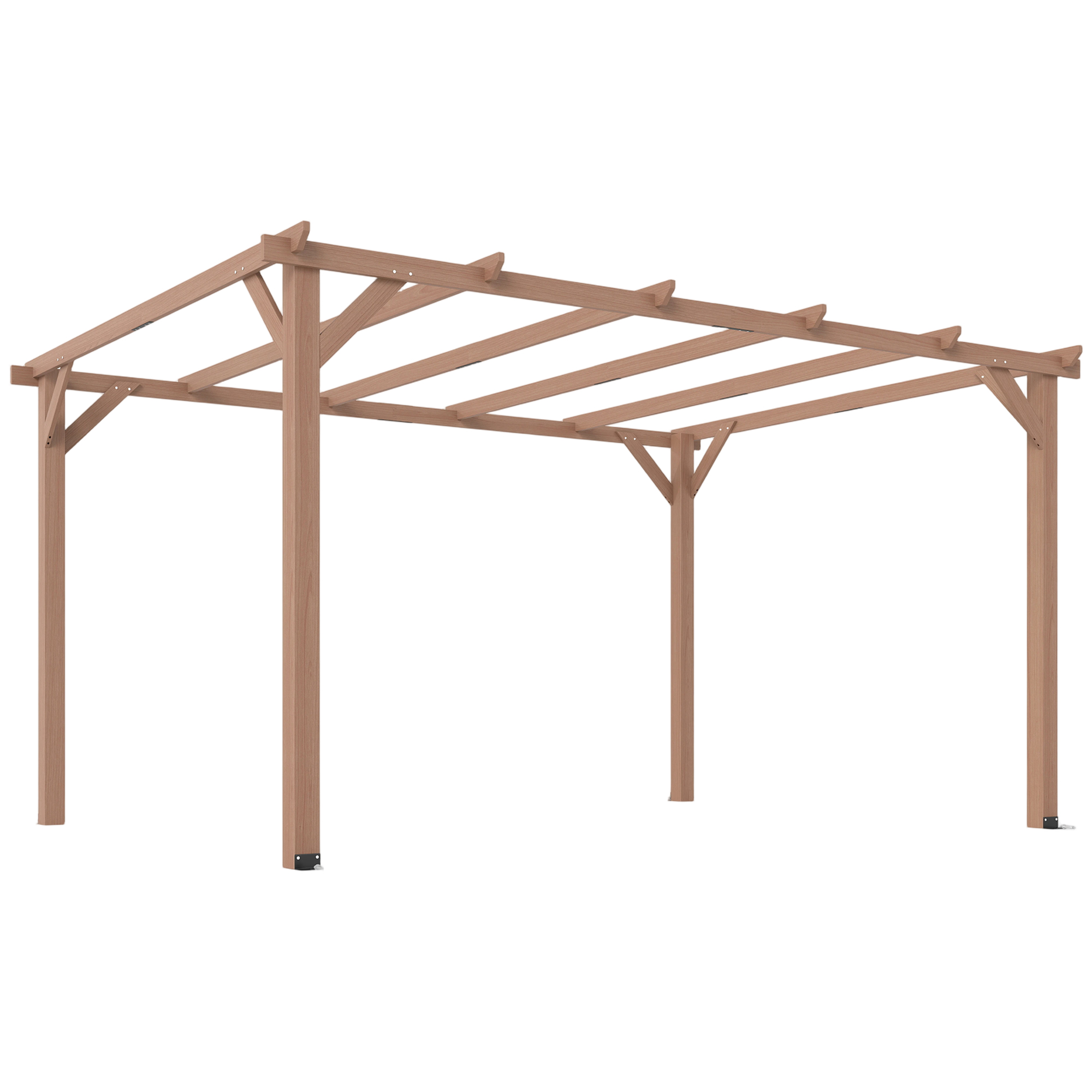 VORARI Wooden Wooden Pergola - Light Wood