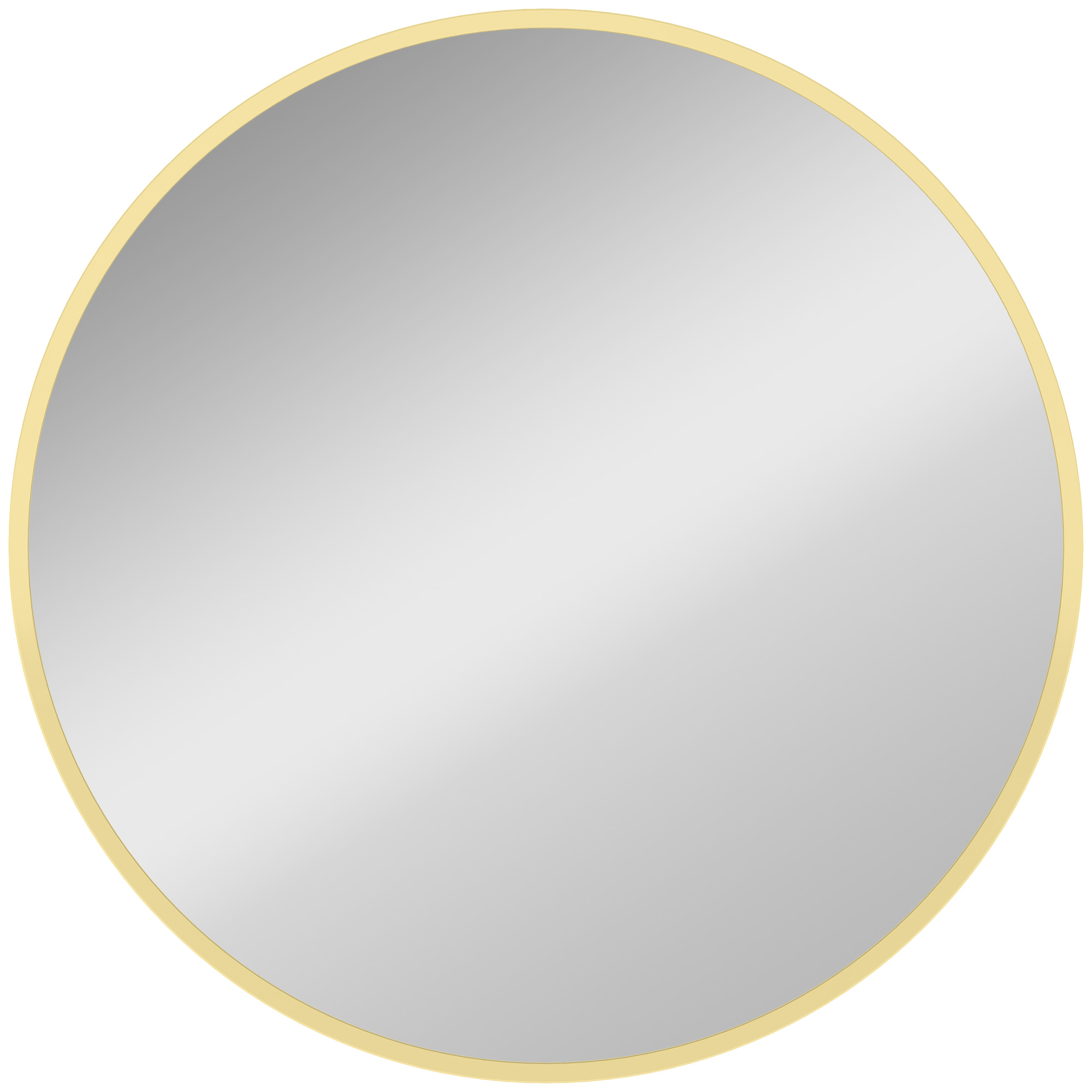 AURIS Aluminium Round Wall Mirror - Grey