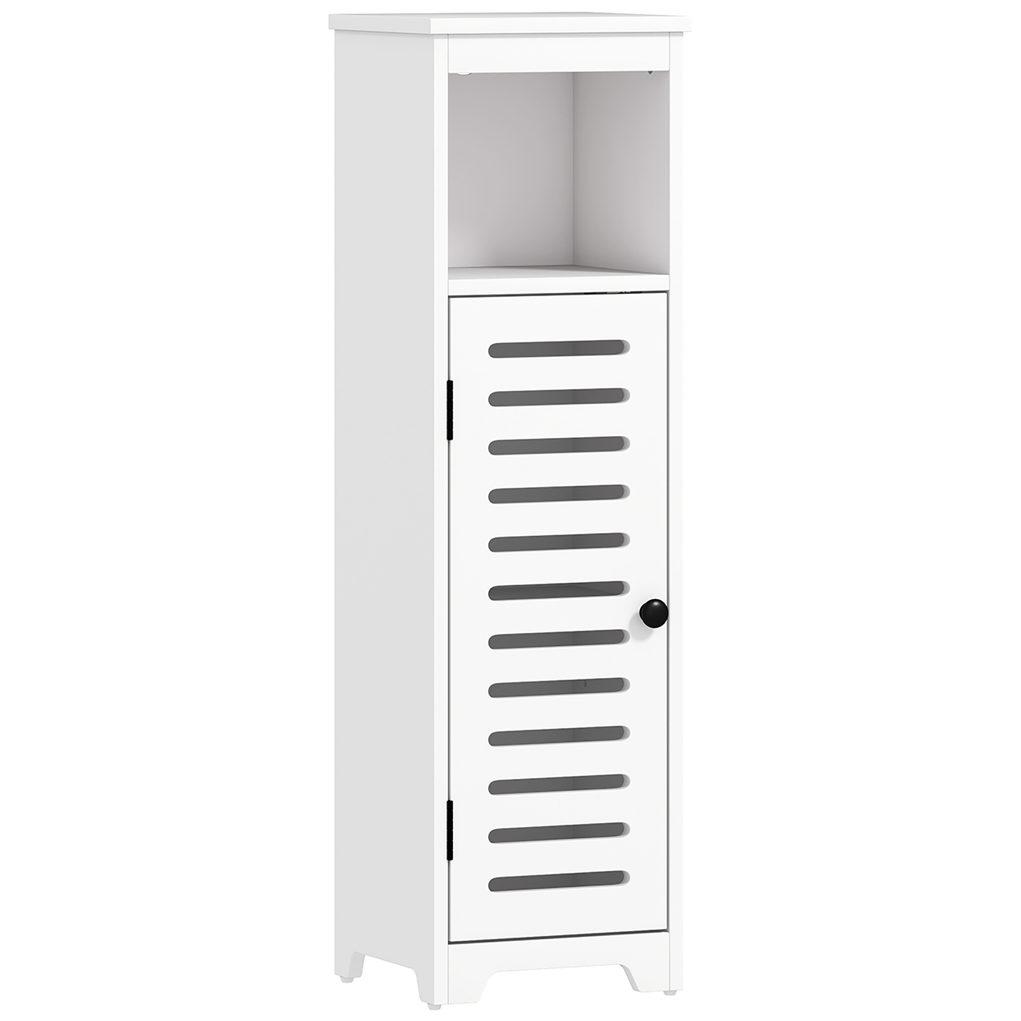 VELIX Wooden Bathroom Floor Storage Cabinet - White