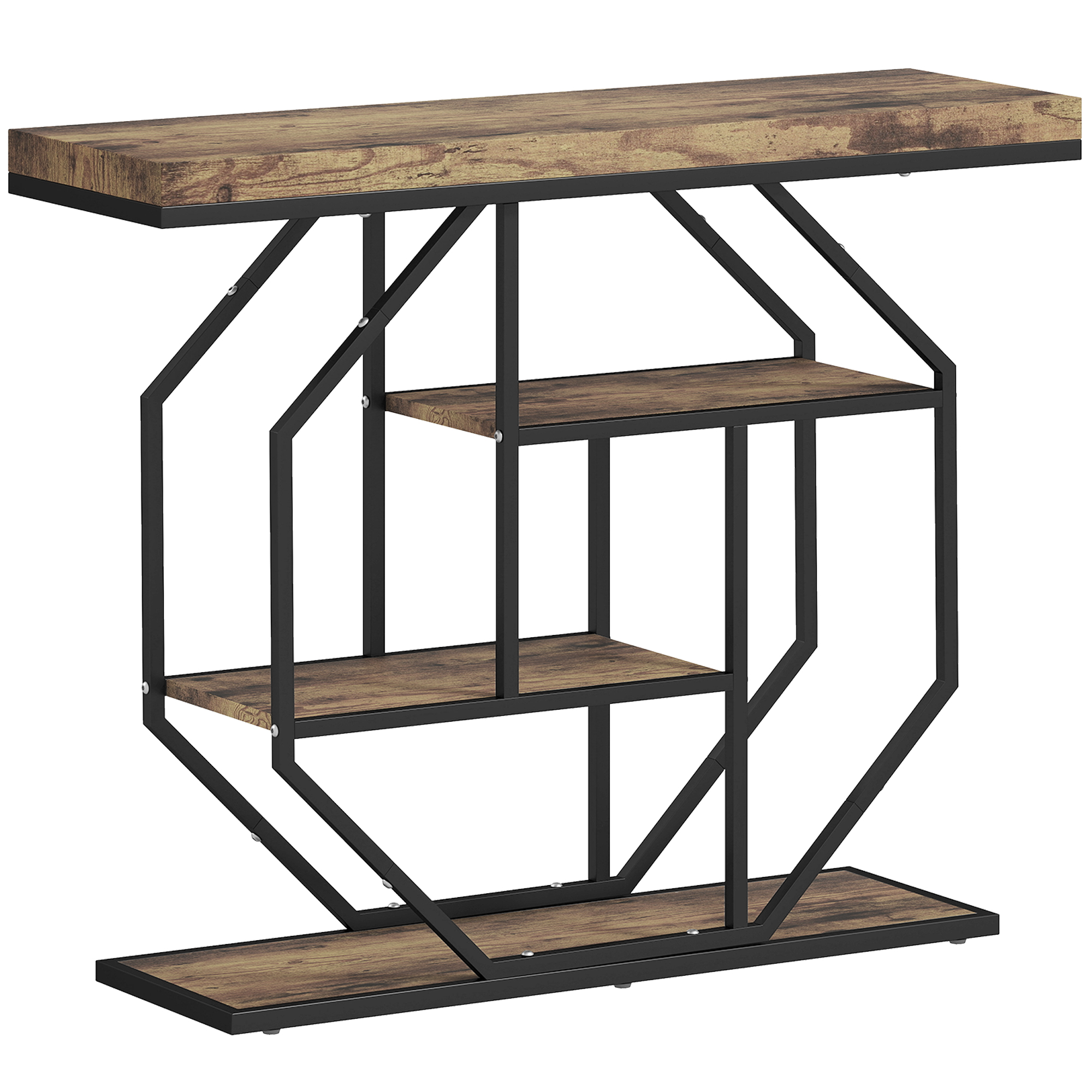 LUXORE Wooden Console Table - Brown