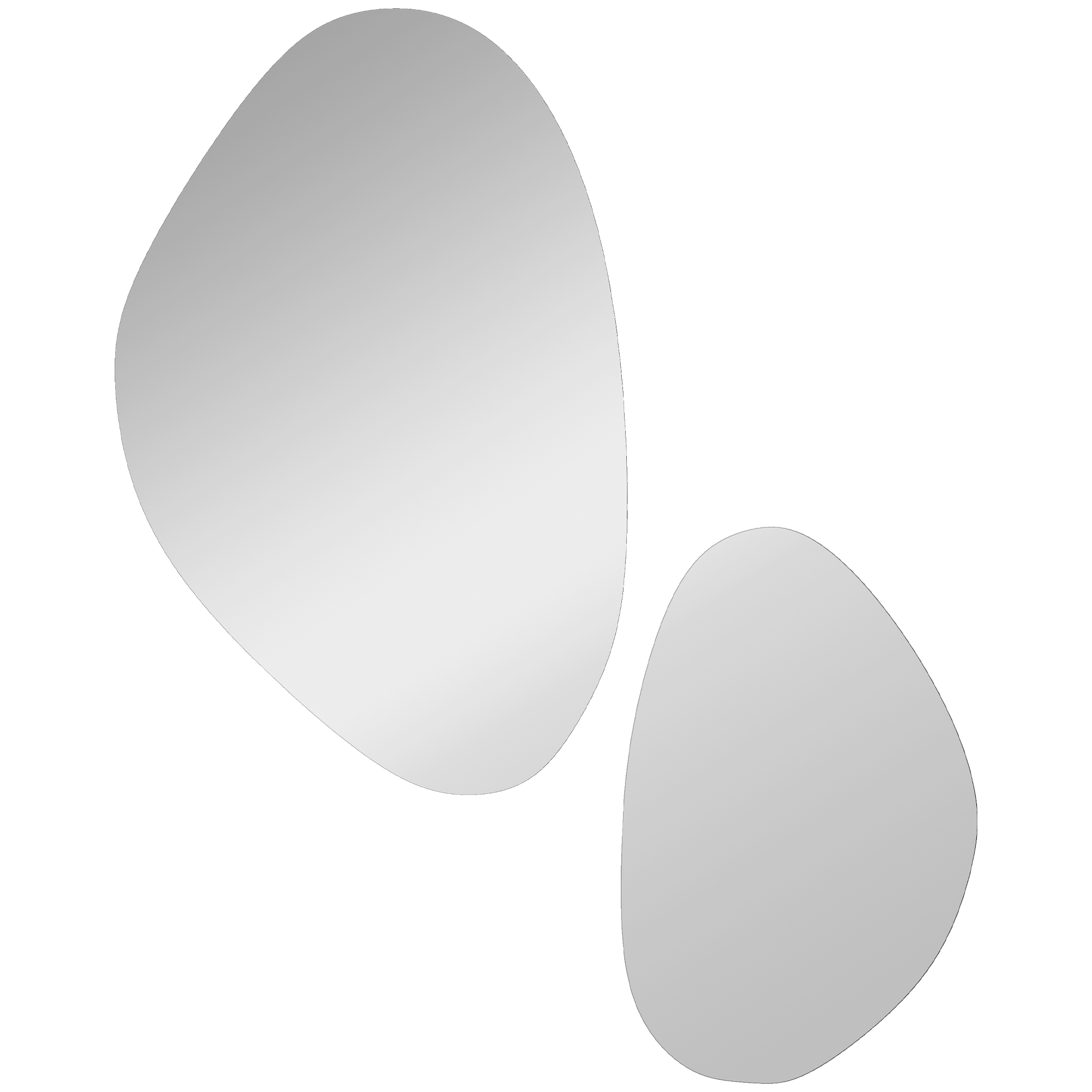 NOVVIA Metal Pebble Wall Mirror Set - Black