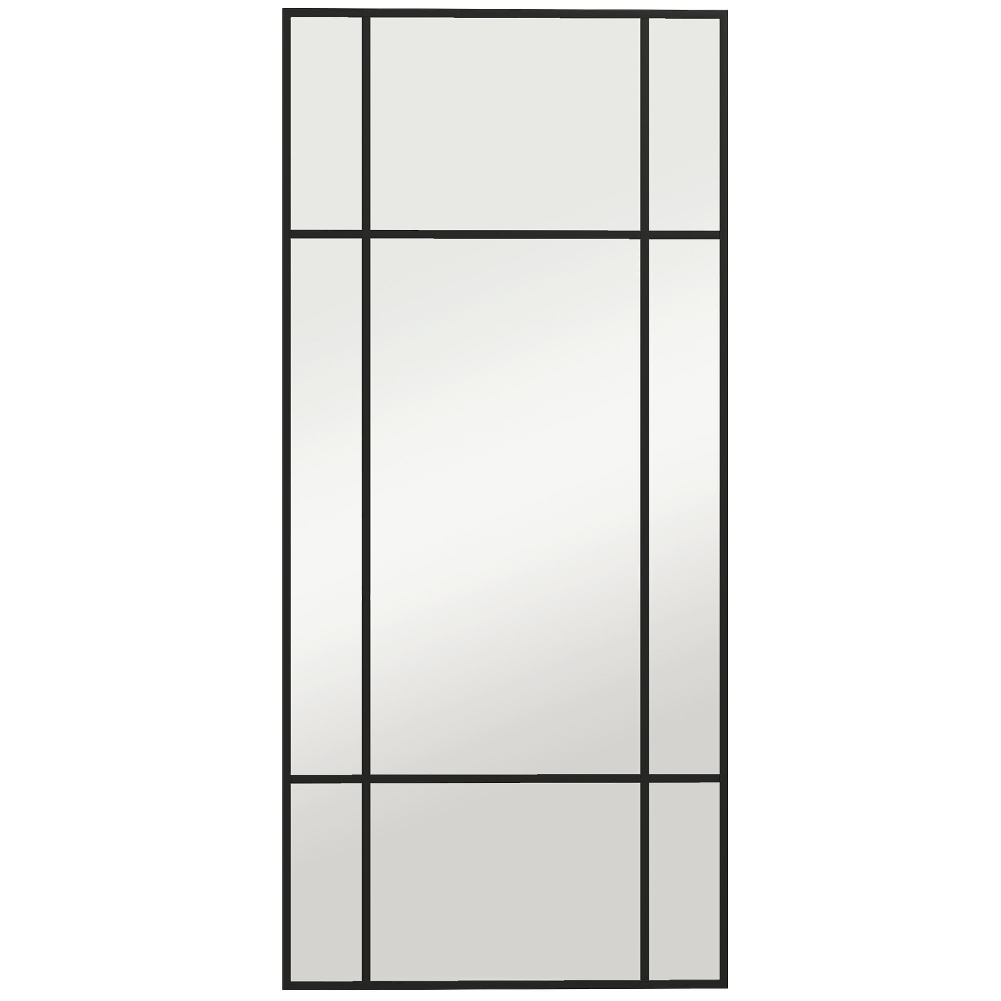 LUXGAL Metal Grid Wall Mirror - Black