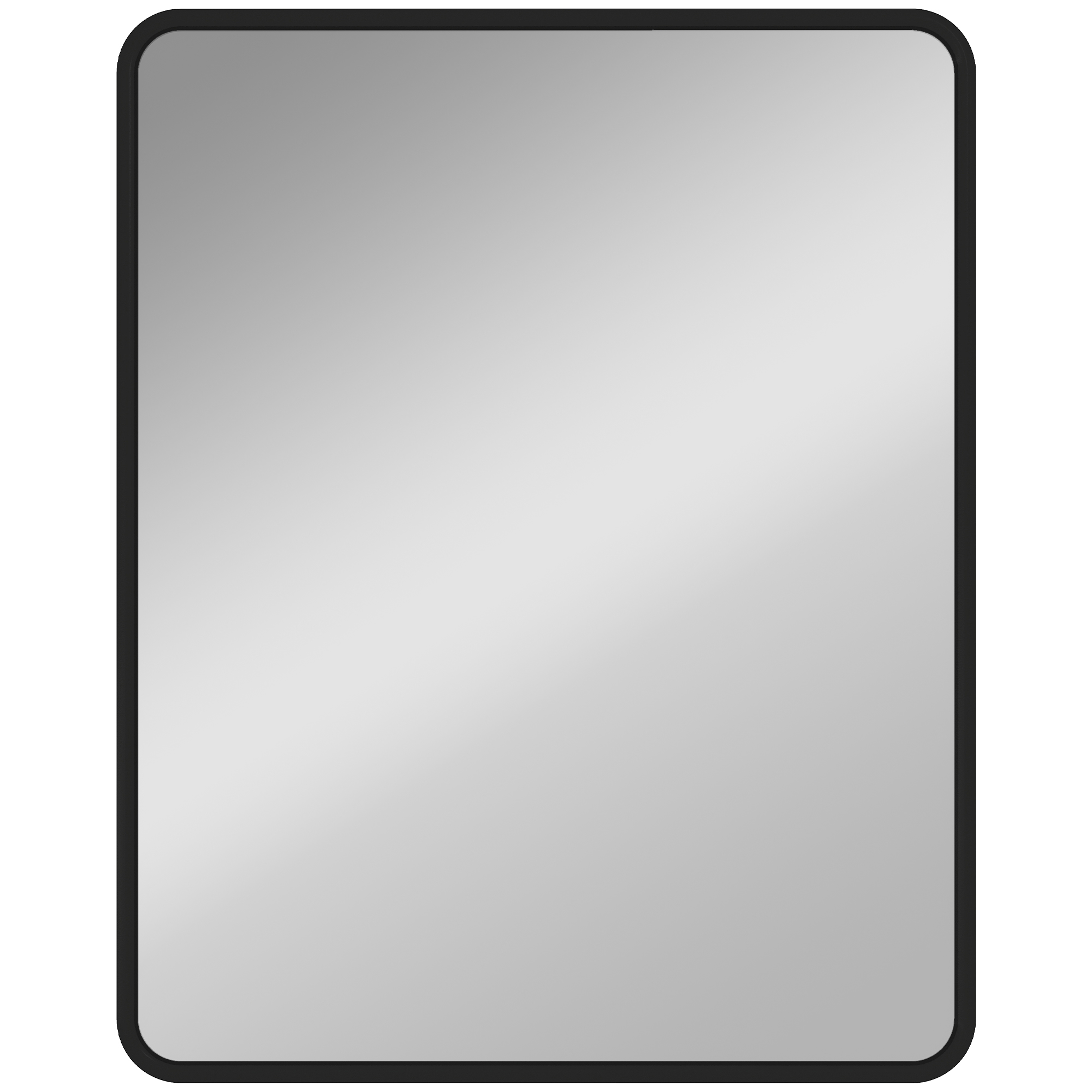 NOVEOS Metal Rectangular Wall Mirror - Black