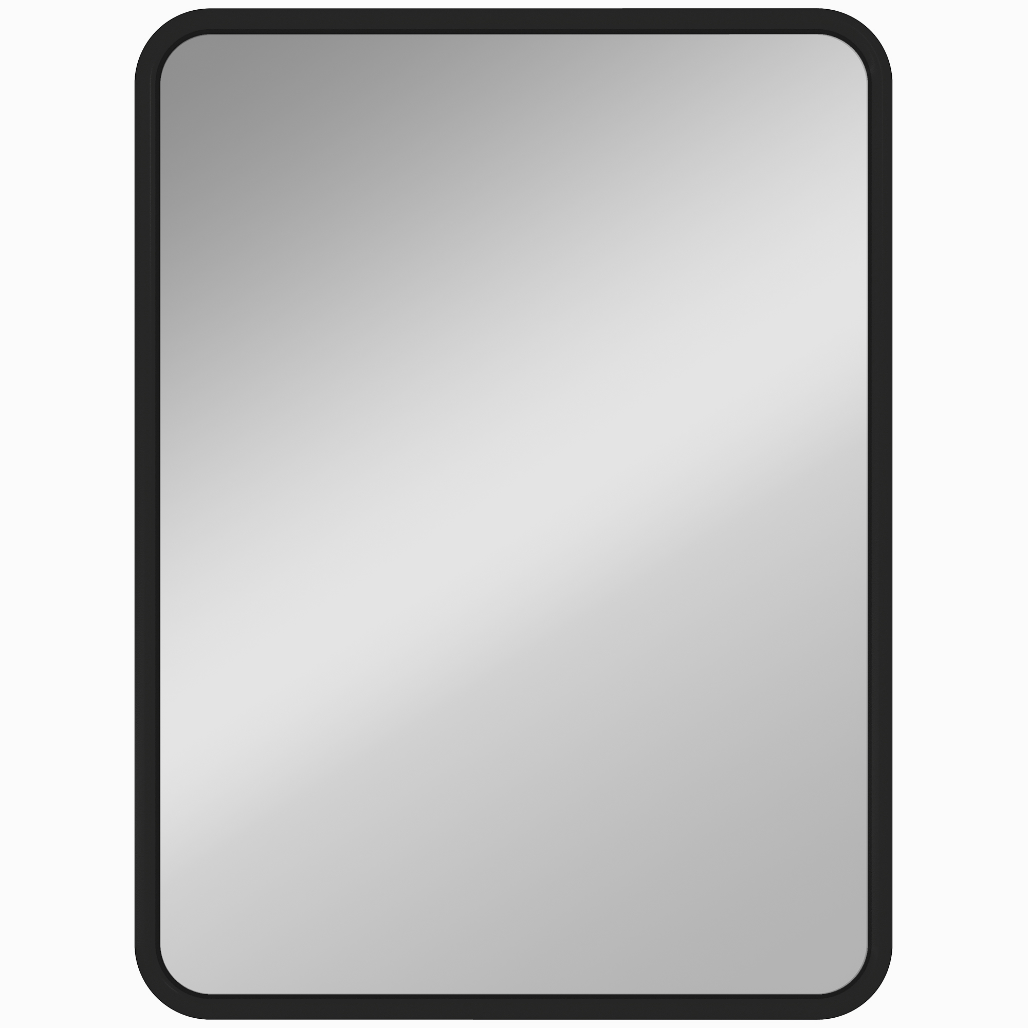 NOVAUX Metal Rectangular Wall Mirror - Black